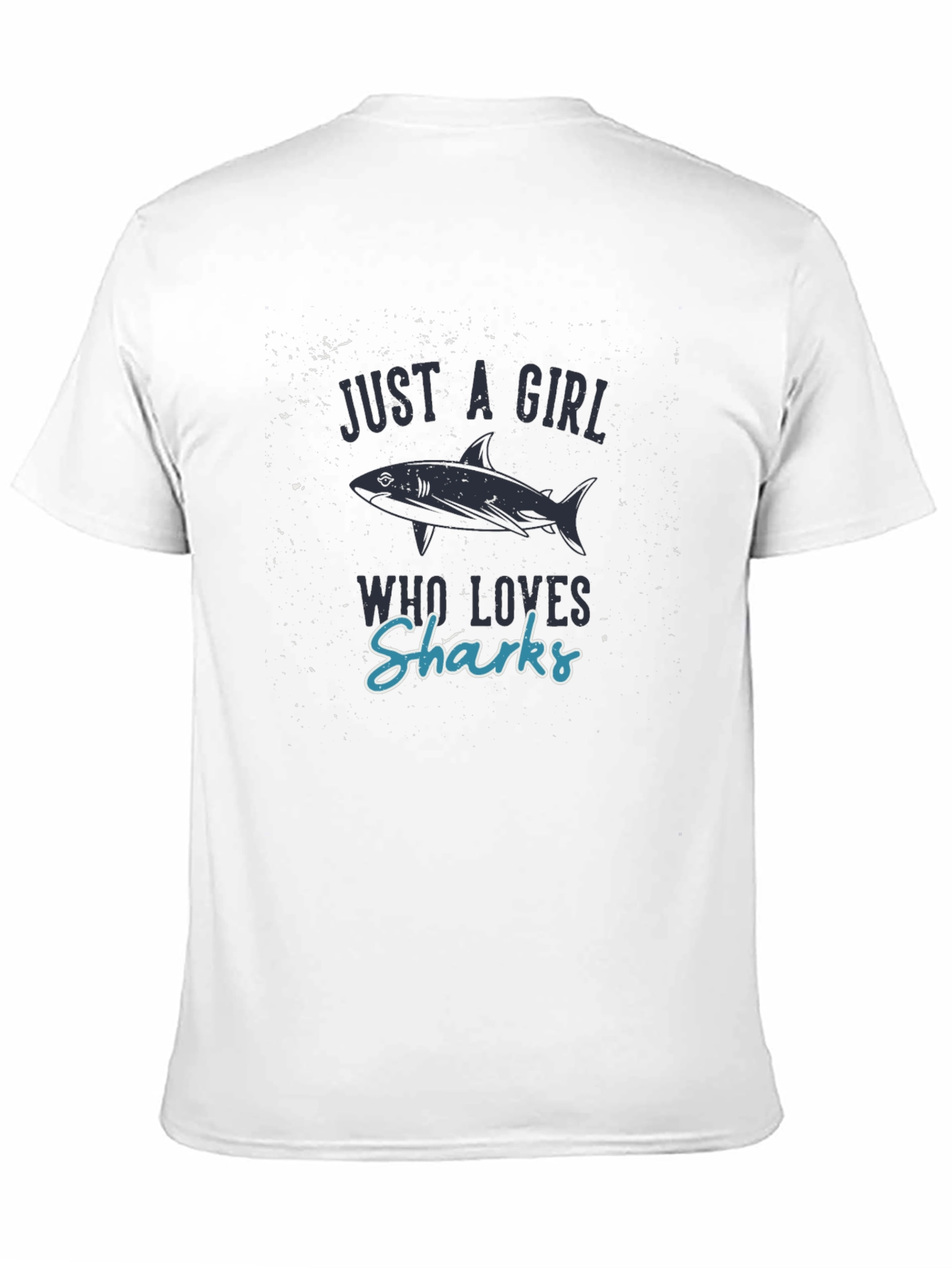 Just a Girl Who Loves Sharks Black T-Shirt