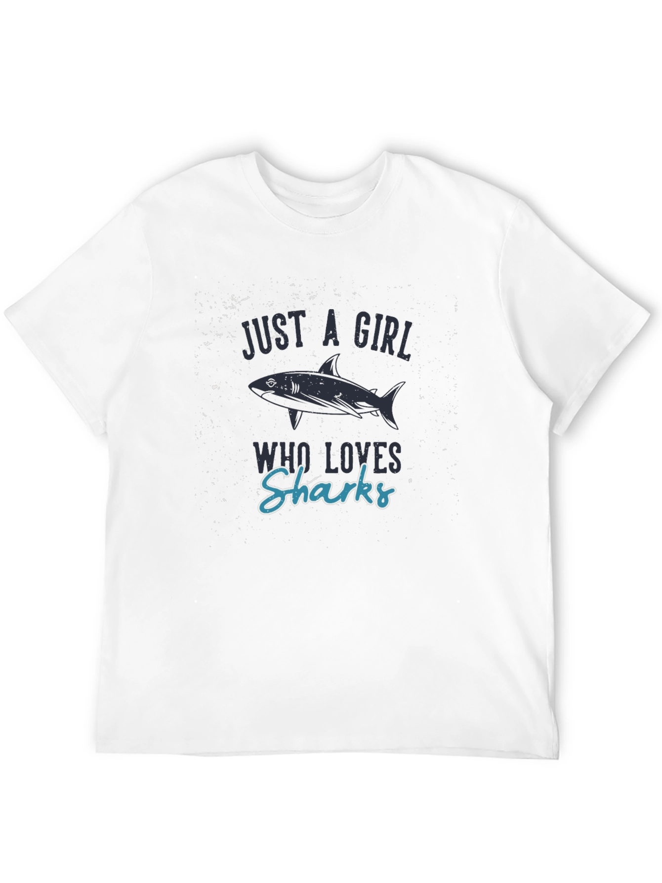 Just a Girl Who Loves Sharks Black T-Shirt