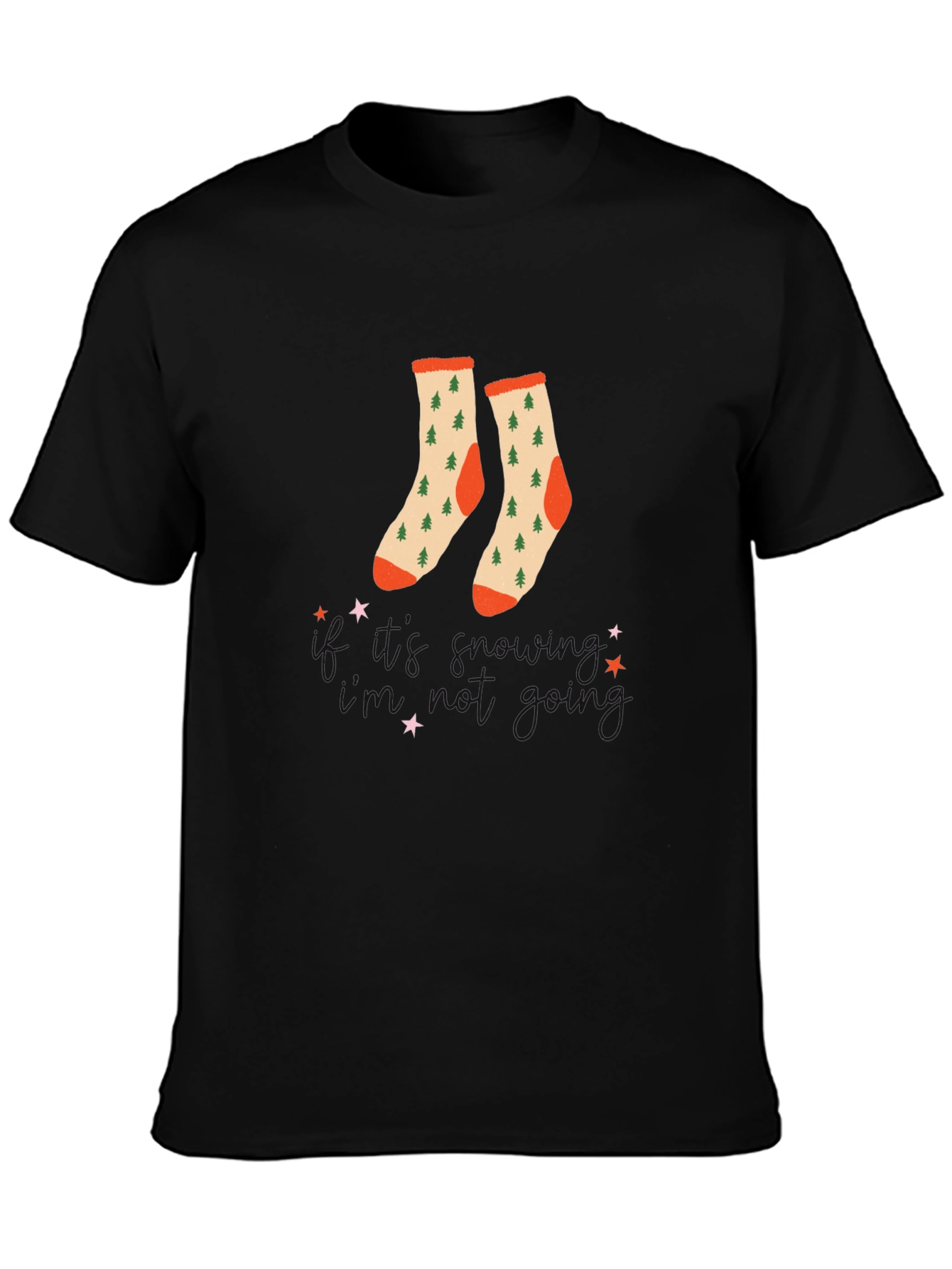 Festive Christmas Tree Socks T-Shirt