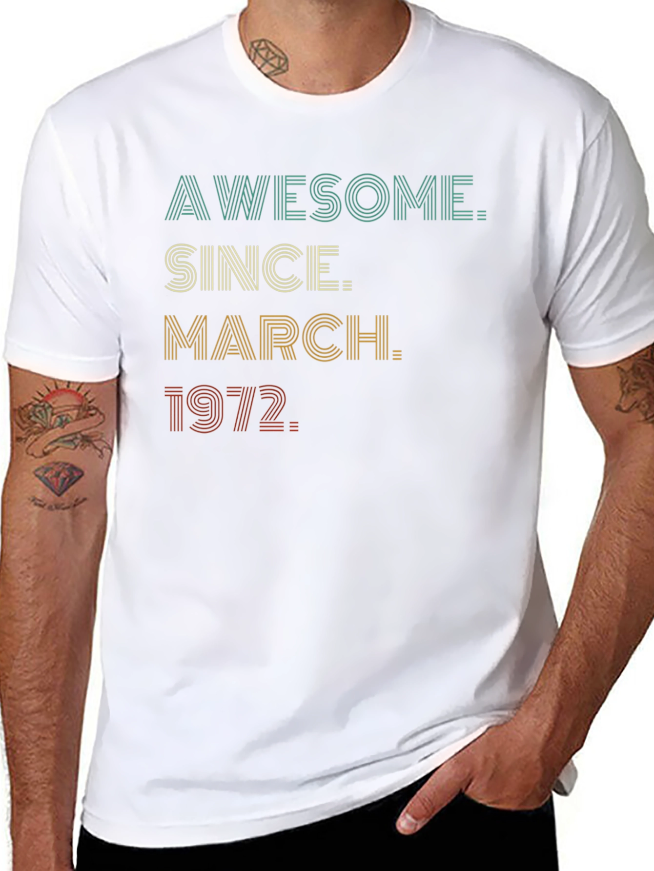 Awesome Since March 1972 Birthday T-Shirt