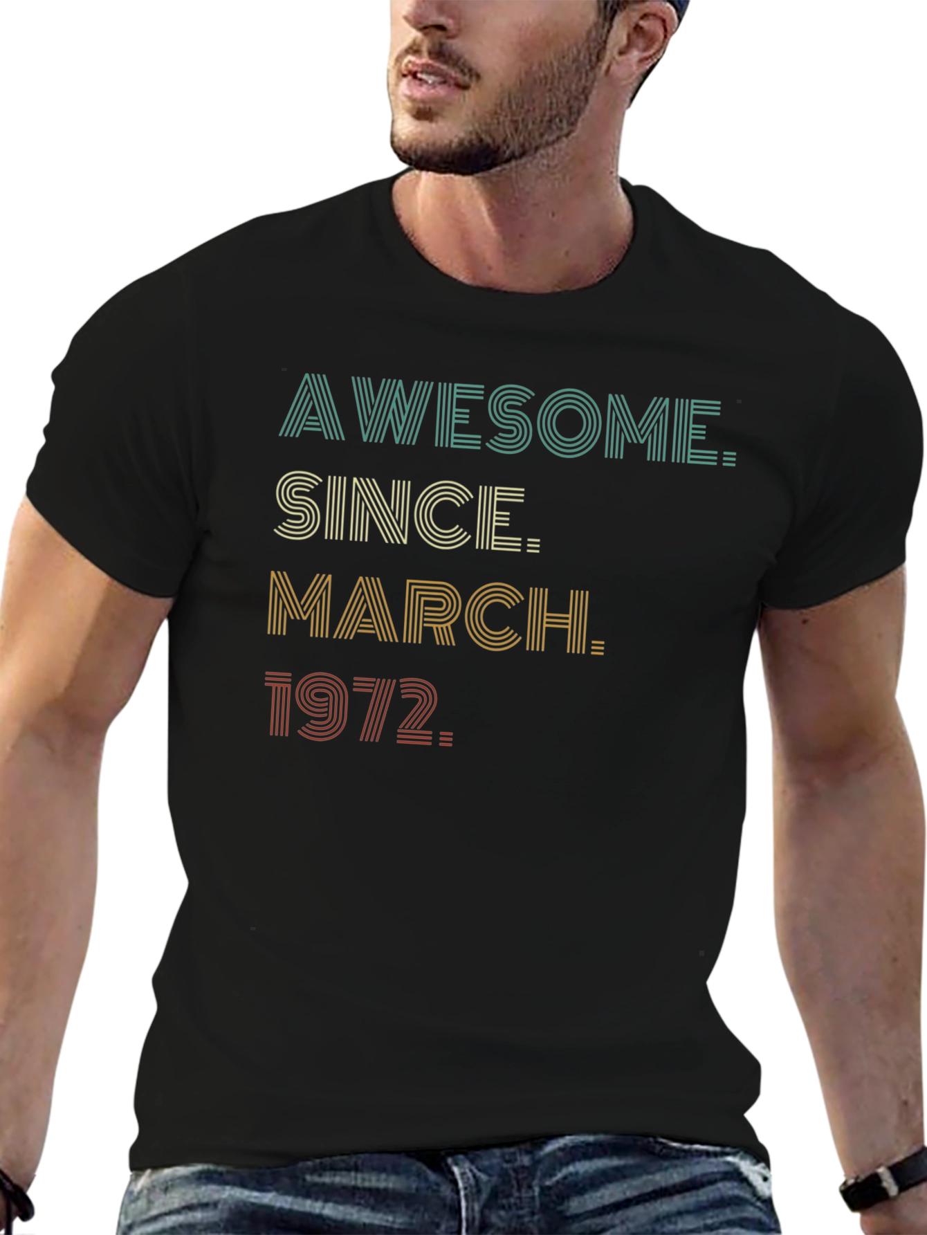 Awesome Since March 1972 Birthday T-Shirt