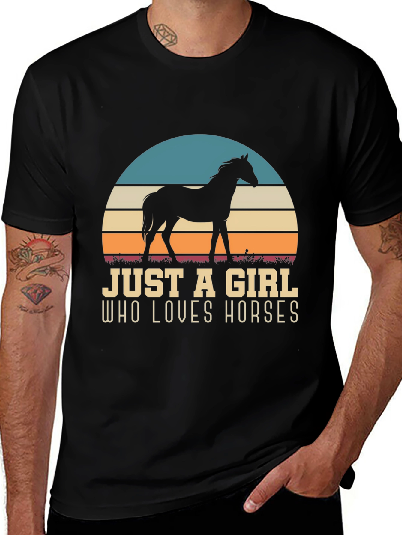 Just A Girl Who Loves Horses Graphic Tee
