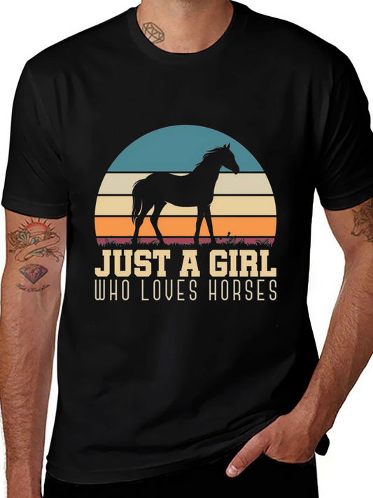 Just A Girl Who Loves Horses Graphic Tee