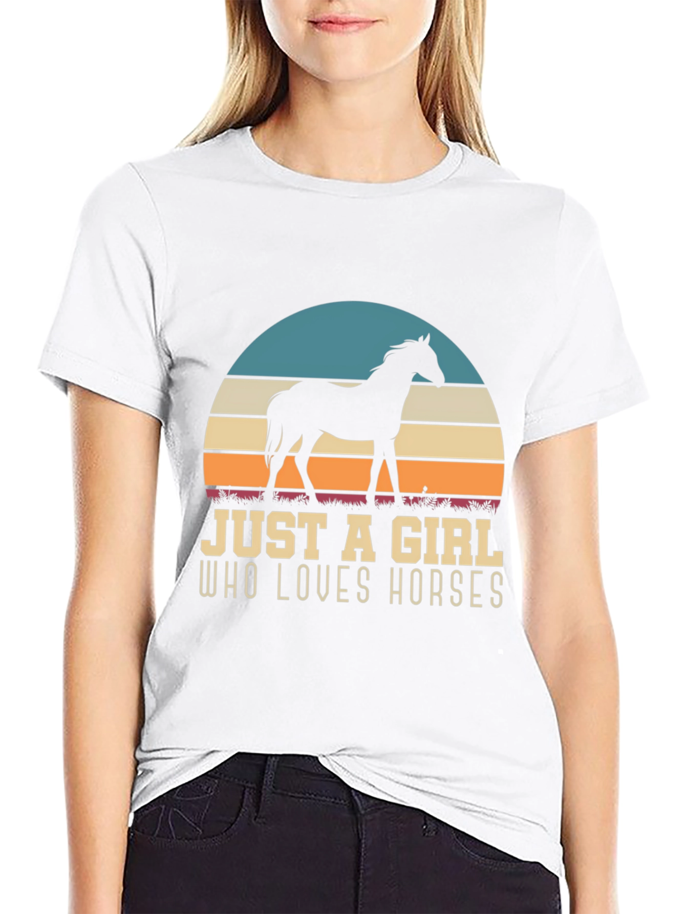 Just A Girl Who Loves Horses Graphic Tee
