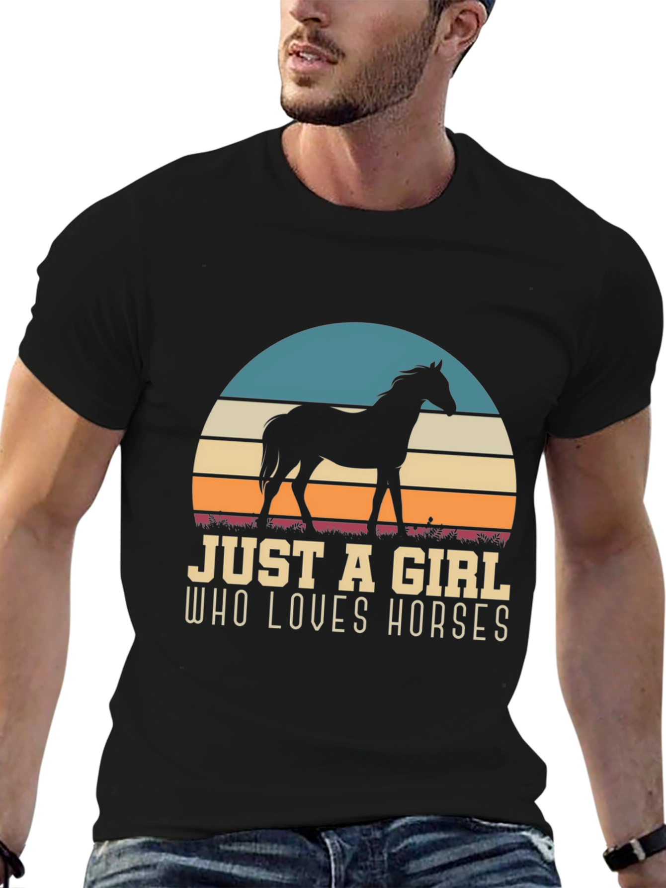 Just A Girl Who Loves Horses Graphic Tee