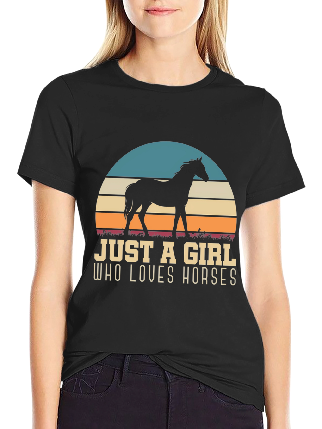 Just A Girl Who Loves Horses Graphic Tee
