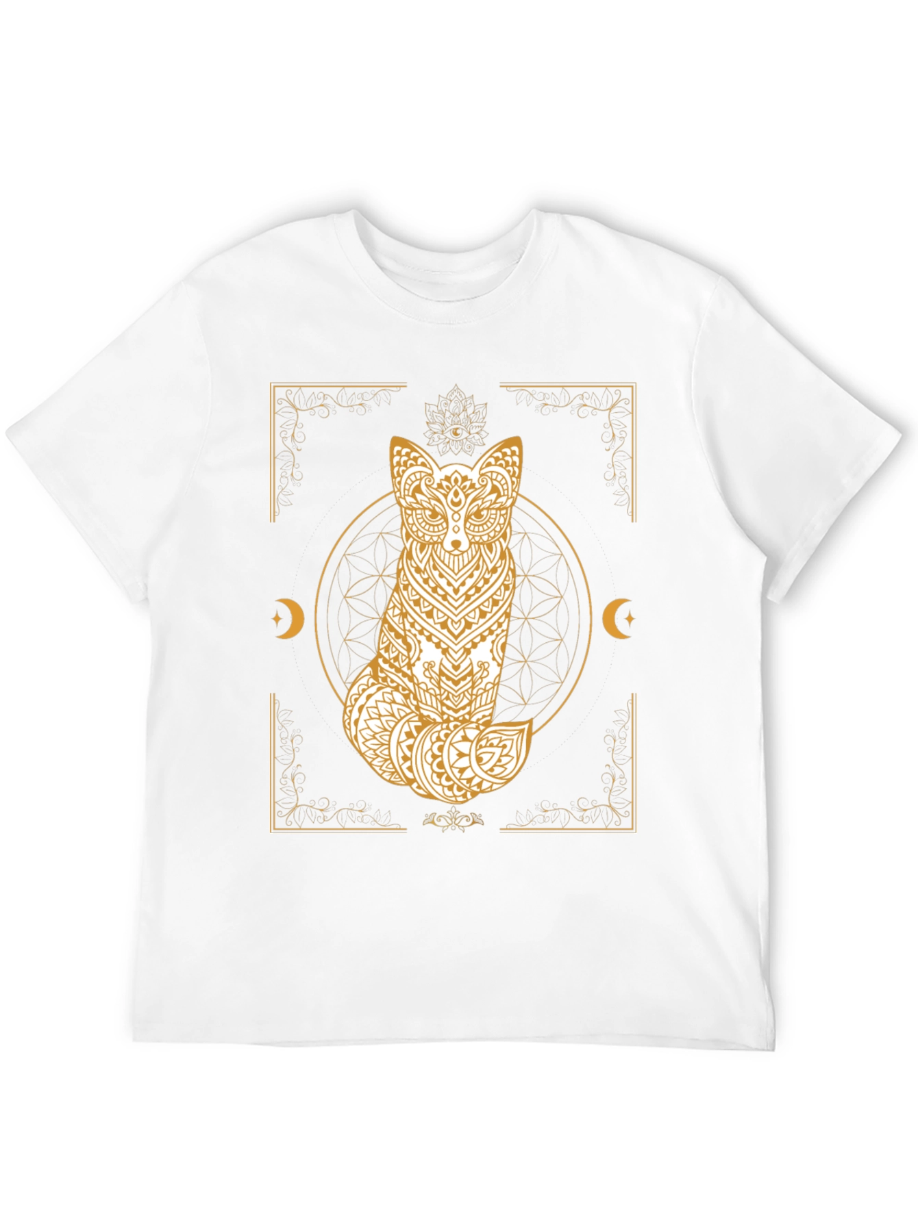 Mystic Fox Graphic Tee - Unisex Black T-Shirt