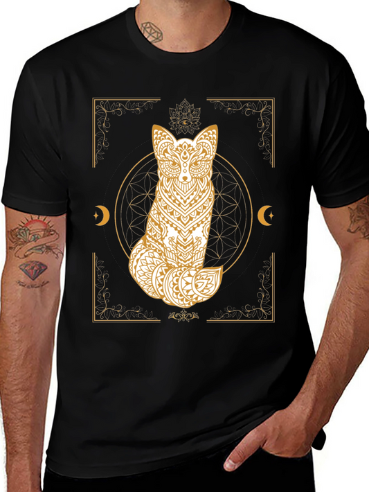 Mystic Fox Graphic Tee - Unisex Black T-Shirt