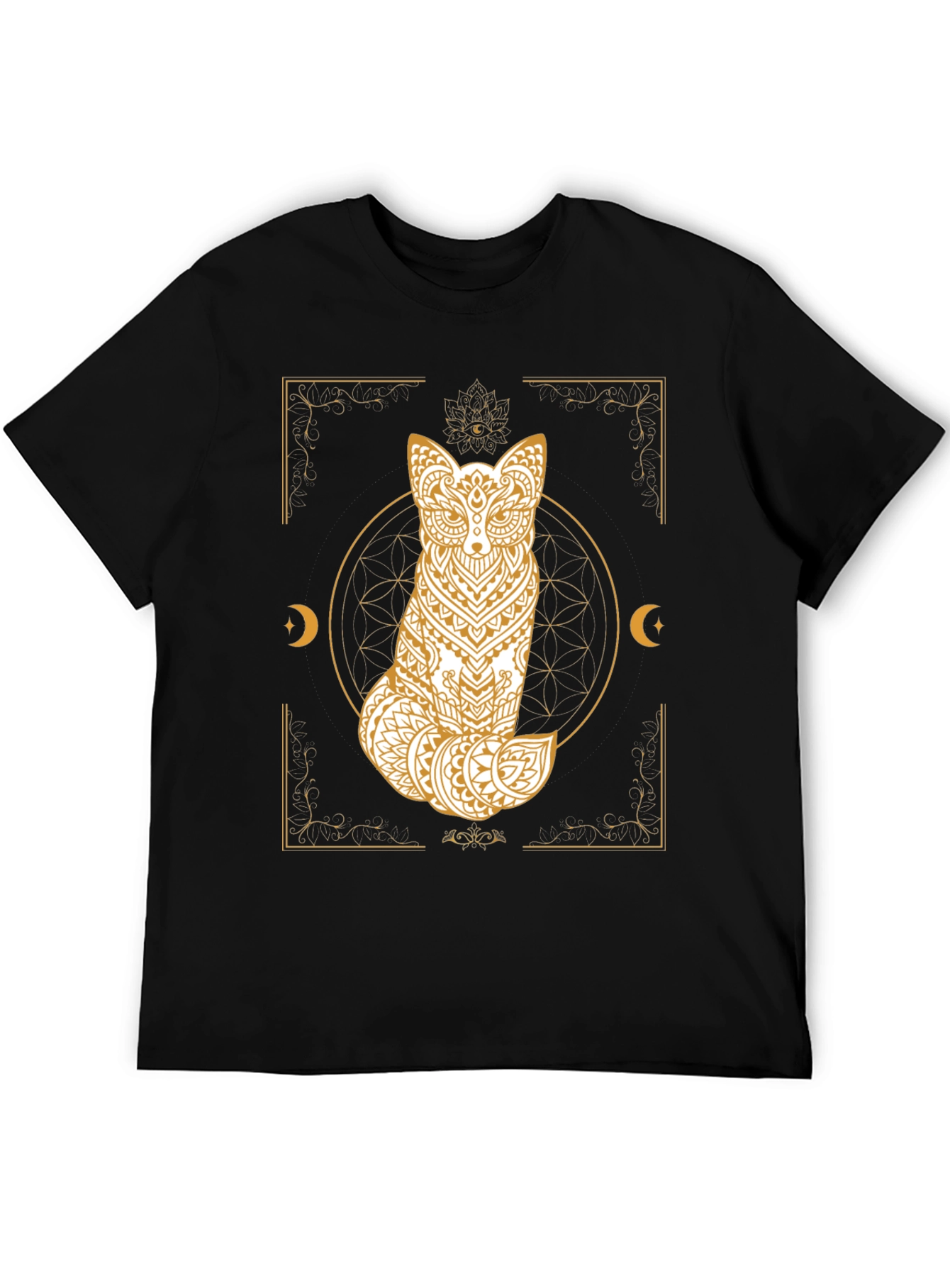 Mystic Fox Graphic Tee - Unisex Black T-Shirt