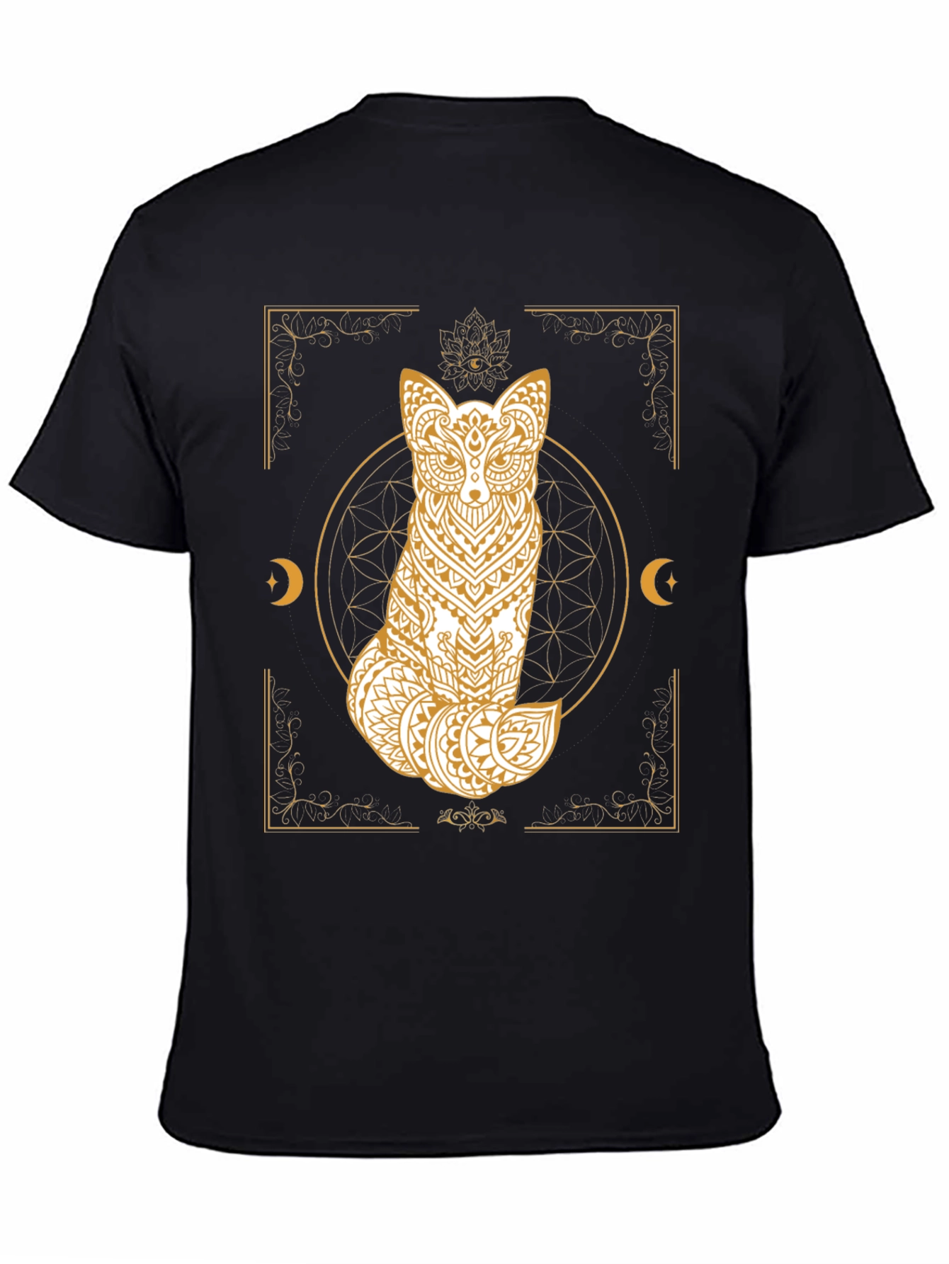 Mystic Fox Graphic Tee - Unisex Black T-Shirt
