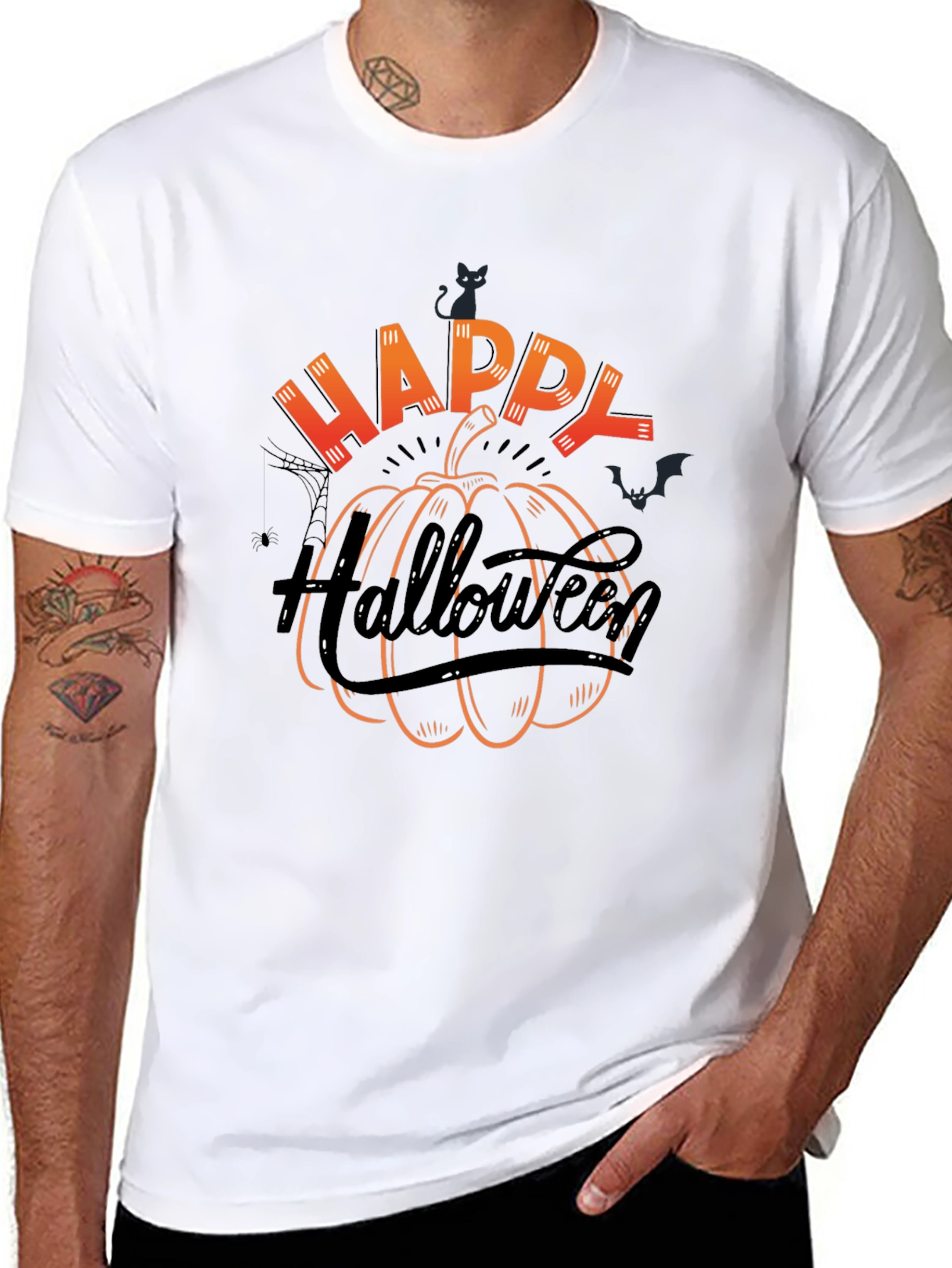 Happy Halloween Pumpkin Graphic T-Shirt