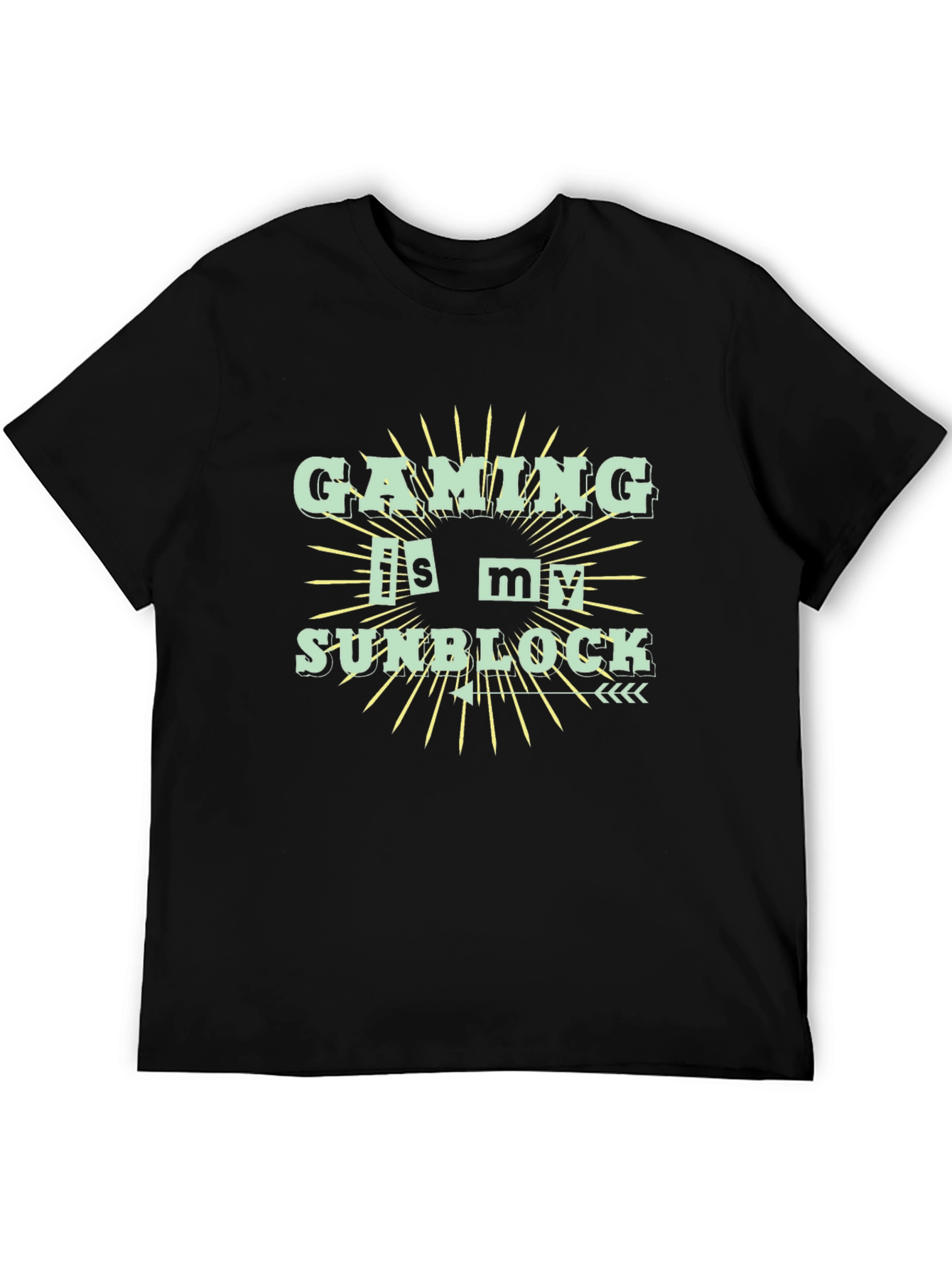 Gaming is My Sunblock Black T-Shirt