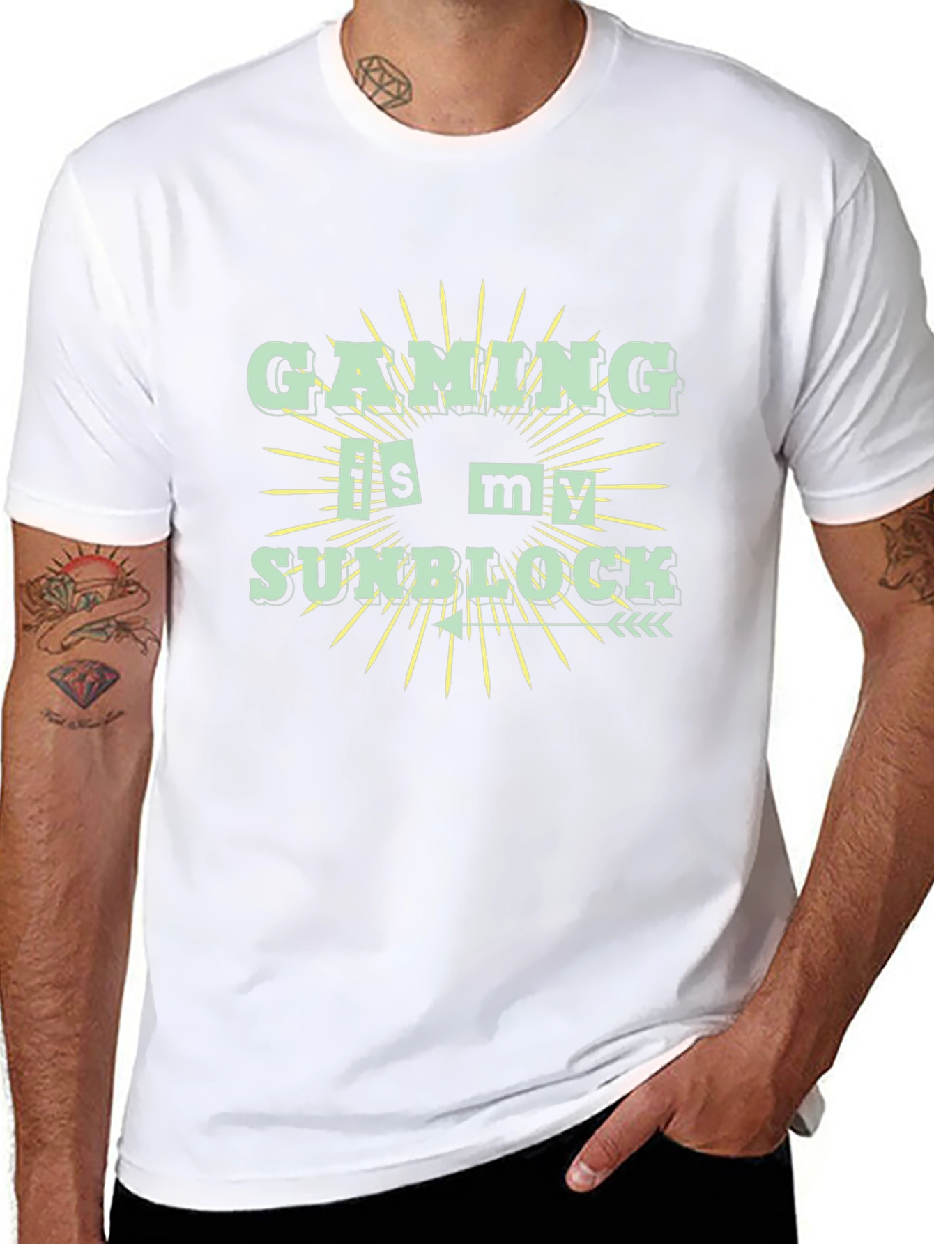 Gaming is My Sunblock Black T-Shirt
