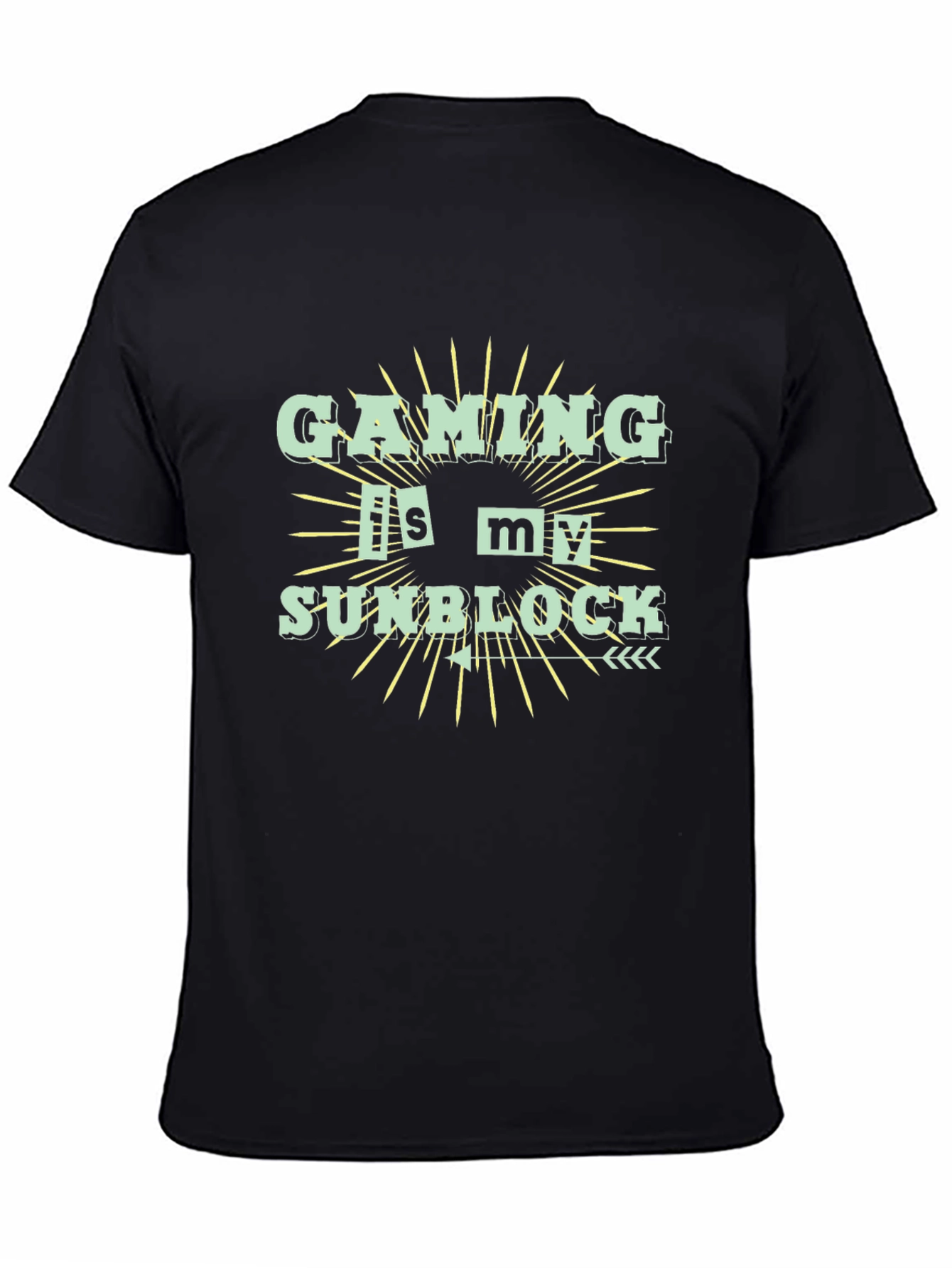 Gaming is My Sunblock Black T-Shirt
