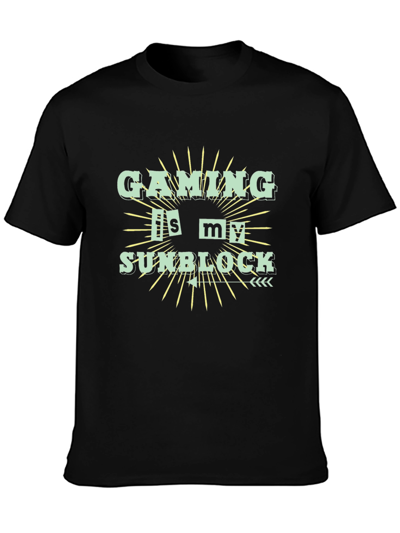Gaming is My Sunblock Black T-Shirt