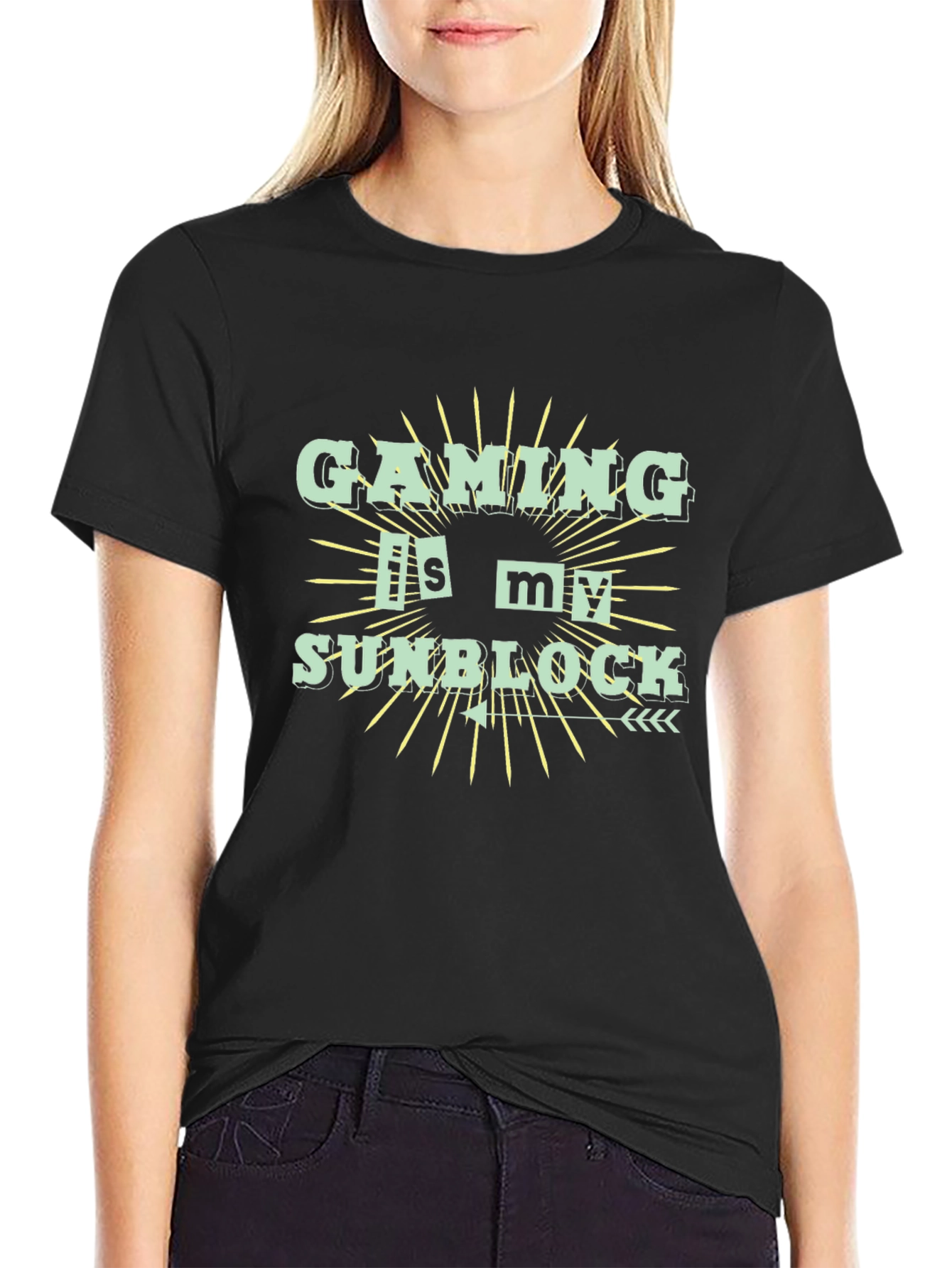 Gaming is My Sunblock Black T-Shirt