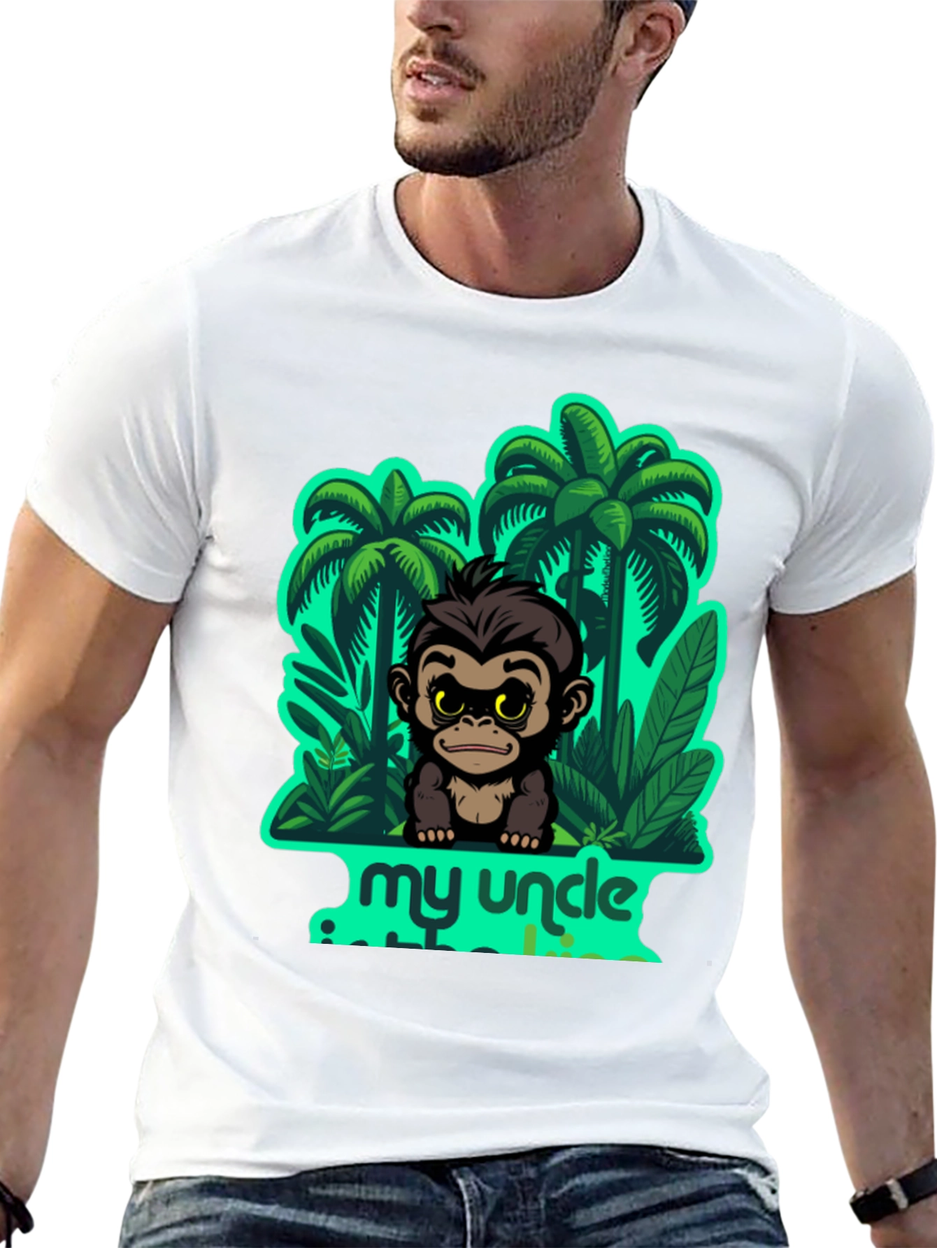 Funny Monkey Uncle T-Shirt