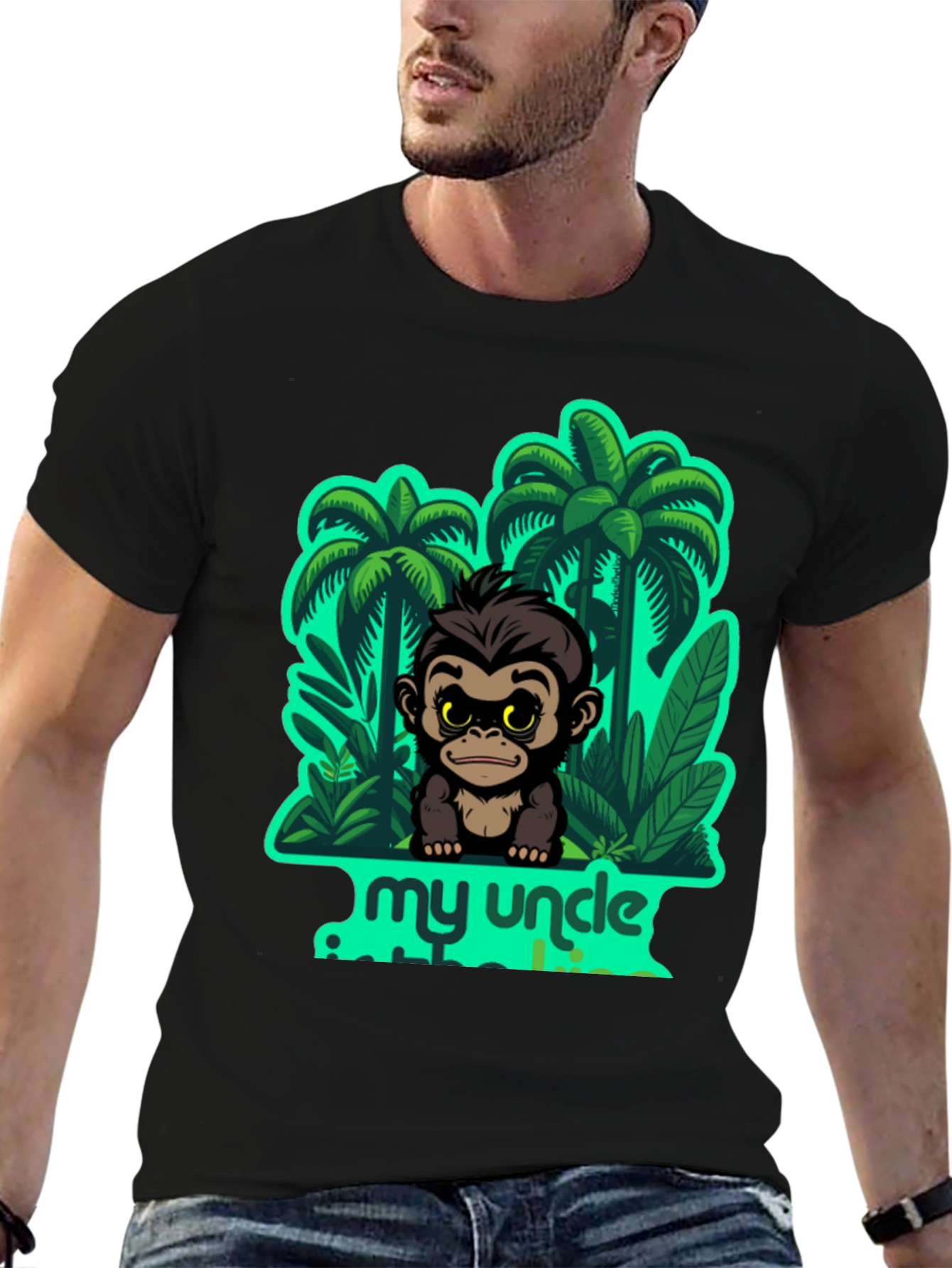 Funny Monkey Uncle T-Shirt