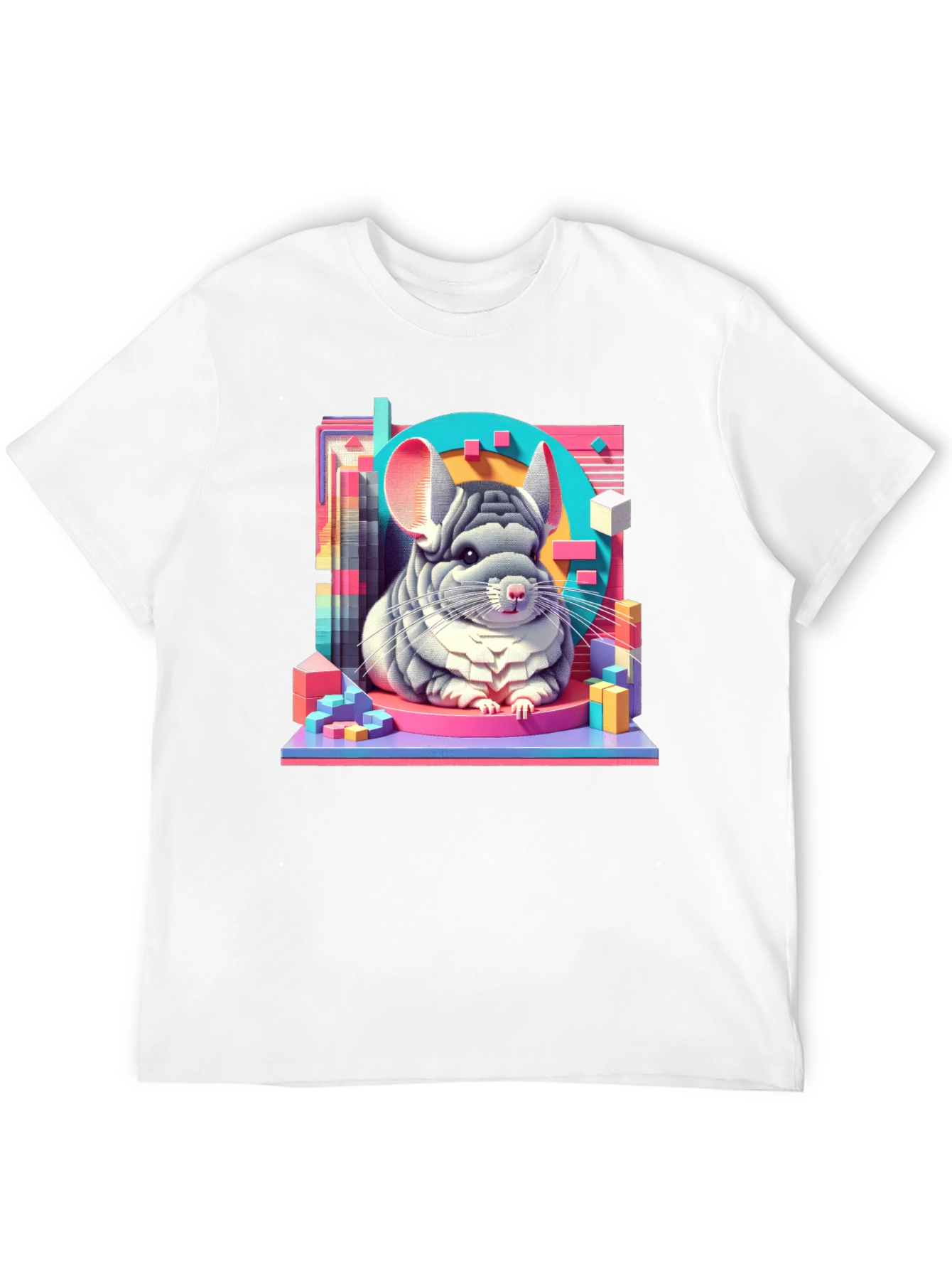 Chinchilla Graphic Tee - Unique Animal Art T-Shirt