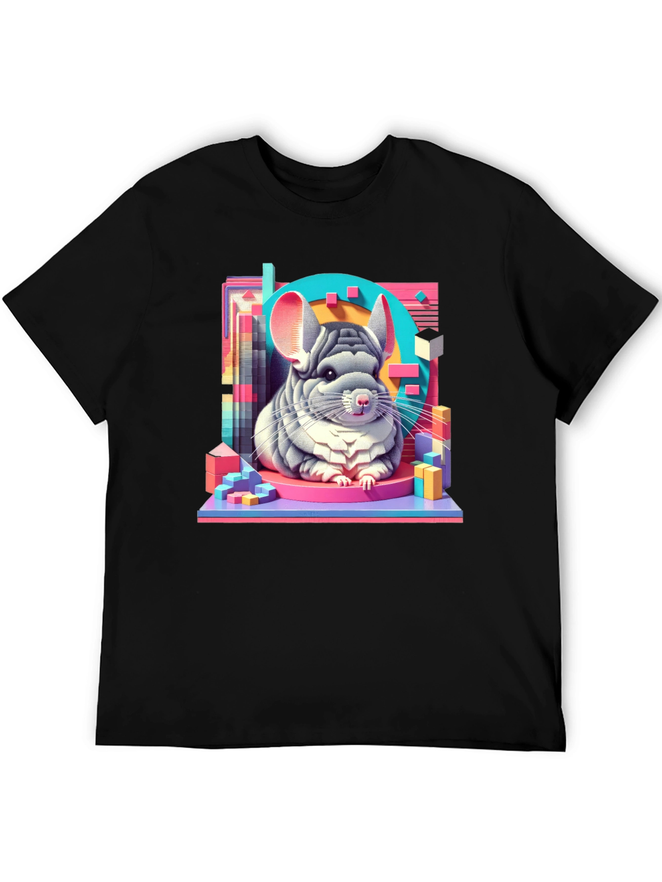 Chinchilla Graphic Tee - Unique Animal Art T-Shirt