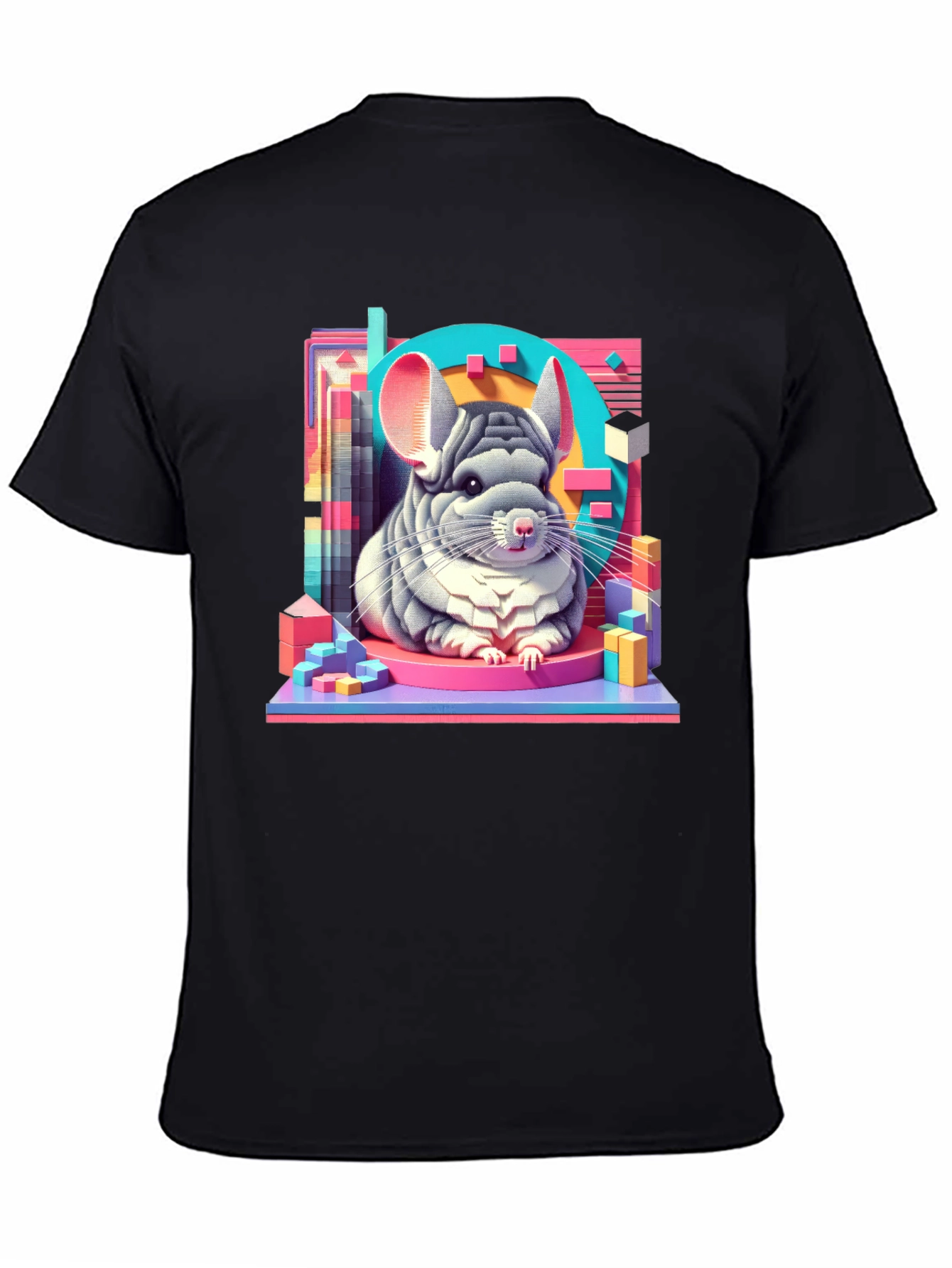 Chinchilla Graphic Tee - Unique Animal Art T-Shirt