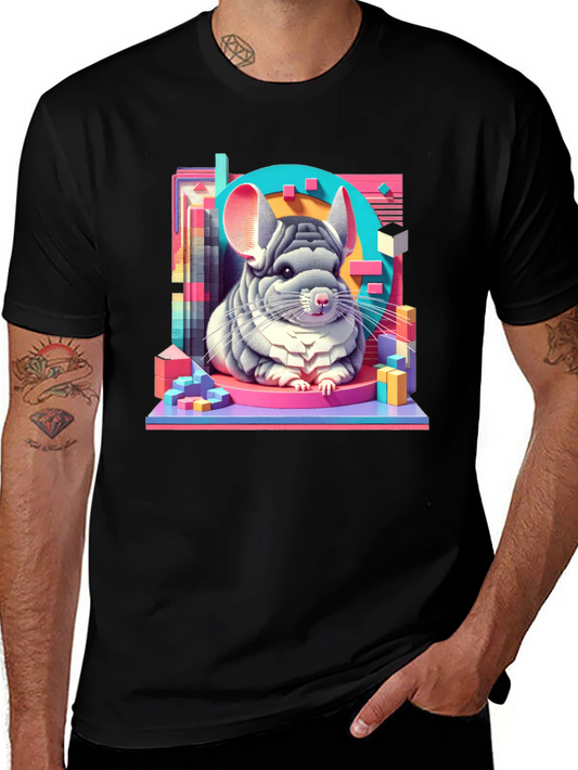 Chinchilla Graphic Tee - Unique Animal Art T-Shirt
