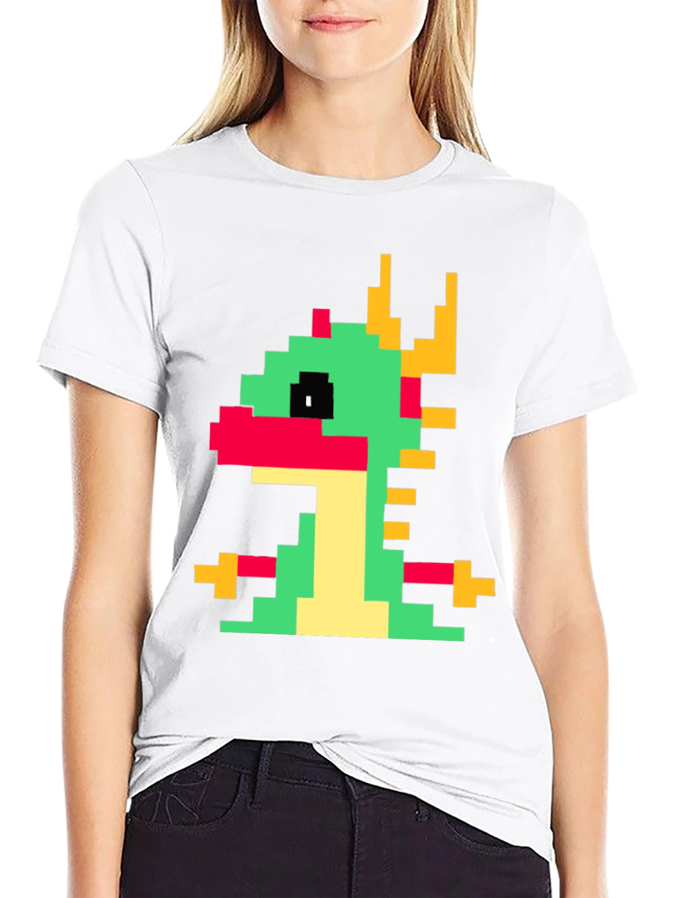 Retro Pixel Dragon Graphic Tee