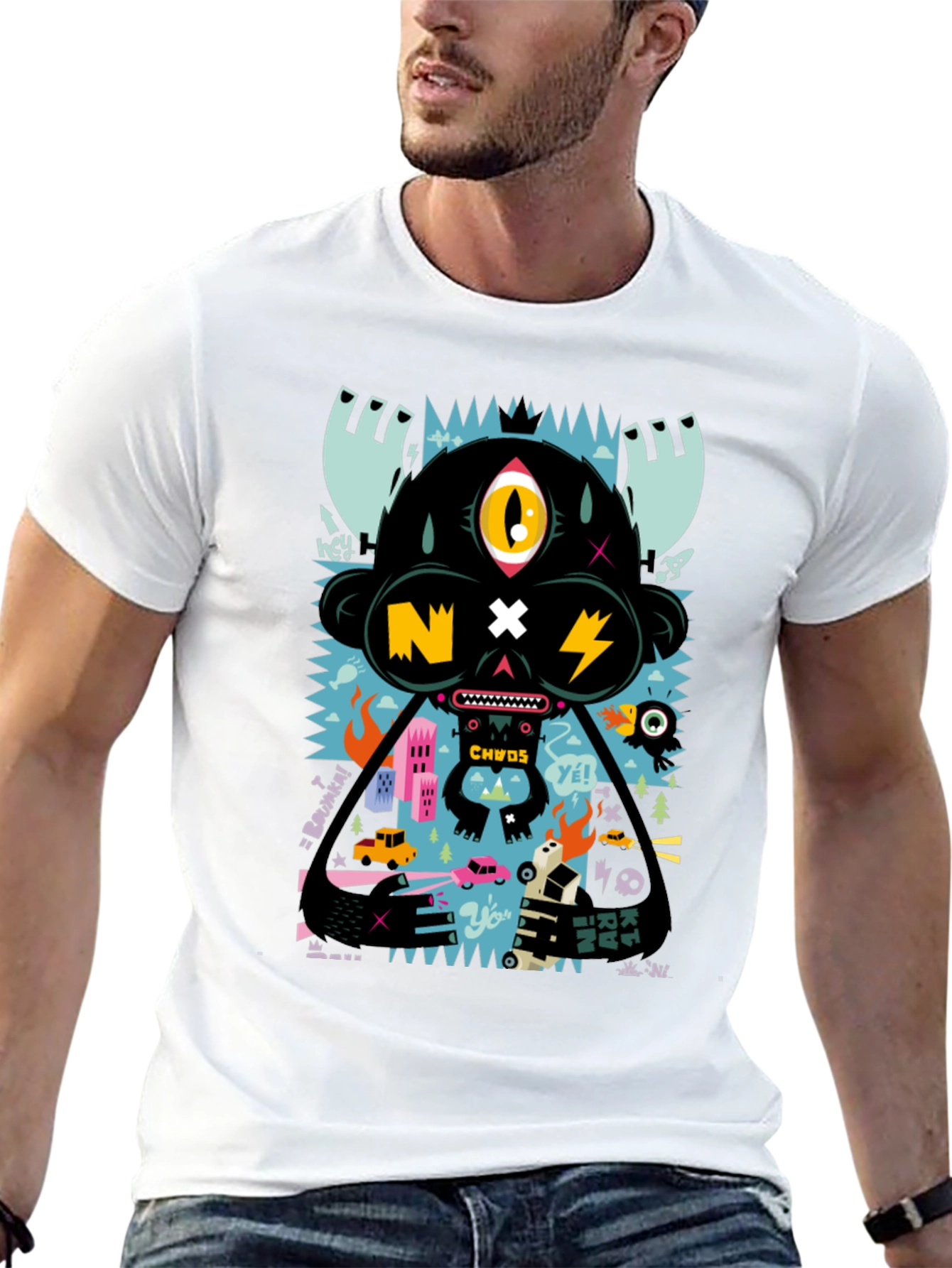 Monster Graphic Print Tee