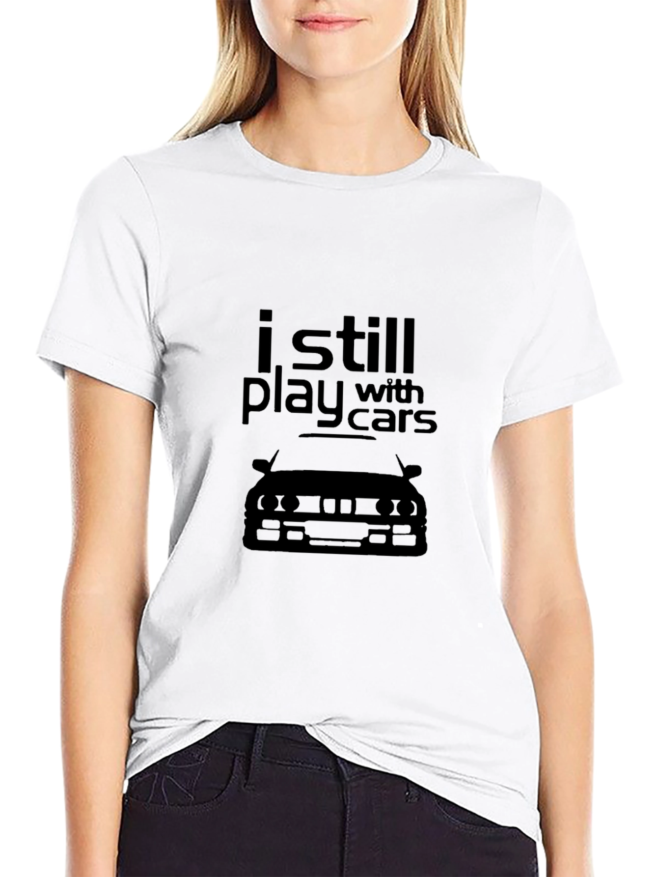 I Still Play With Cars Black T-Shirt