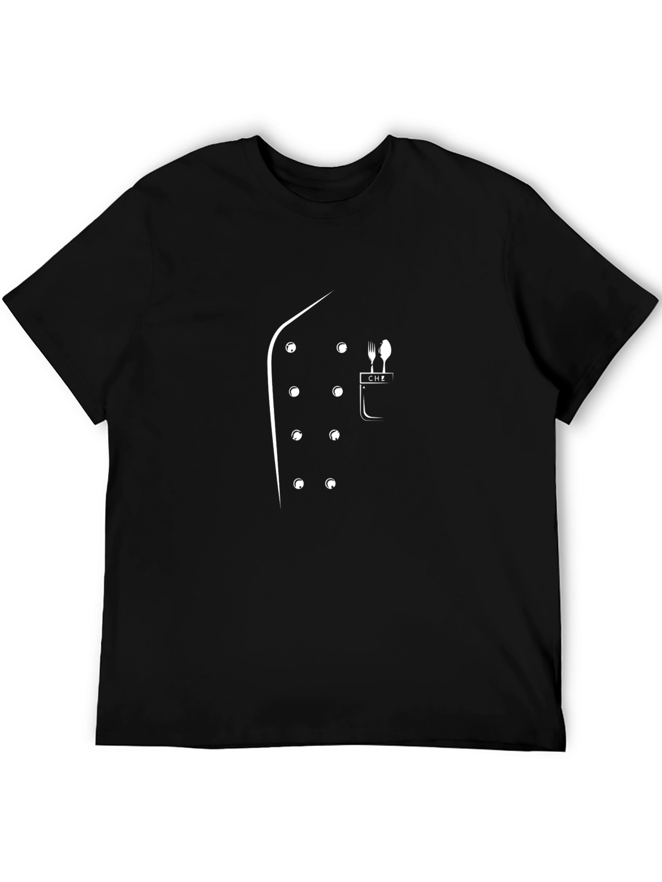 Chefs Coat Graphic Tee - Black Casual Shirt
