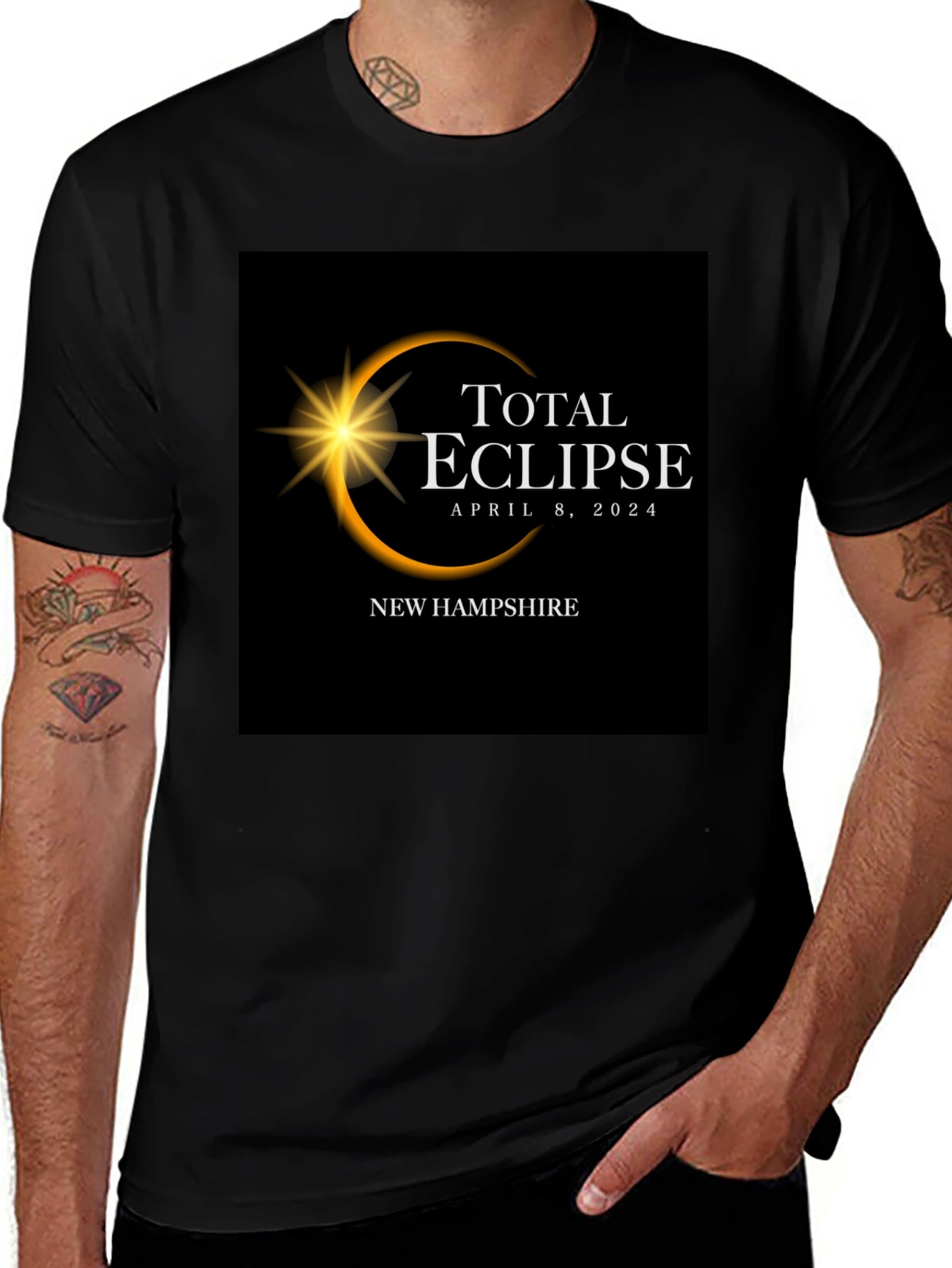 Total Eclipse April 8 2024 New Hampshire T-Shirt