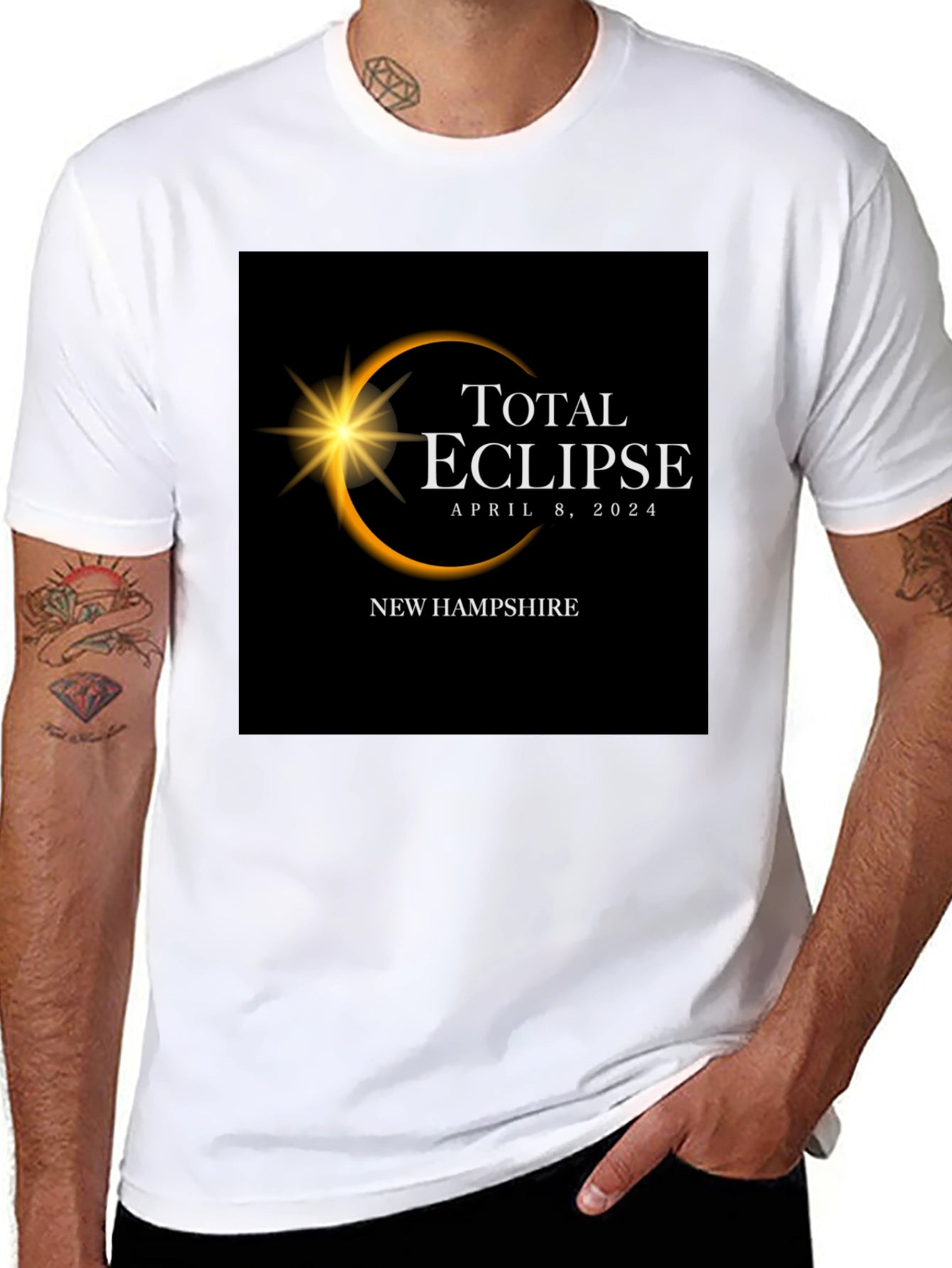 Total Eclipse April 8 2024 New Hampshire T-Shirt
