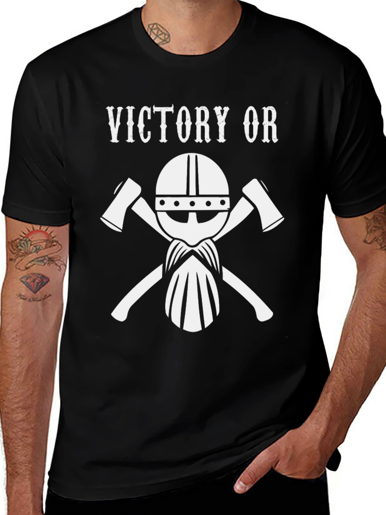 Victory or Valhalla Viking Axe T-Shirt