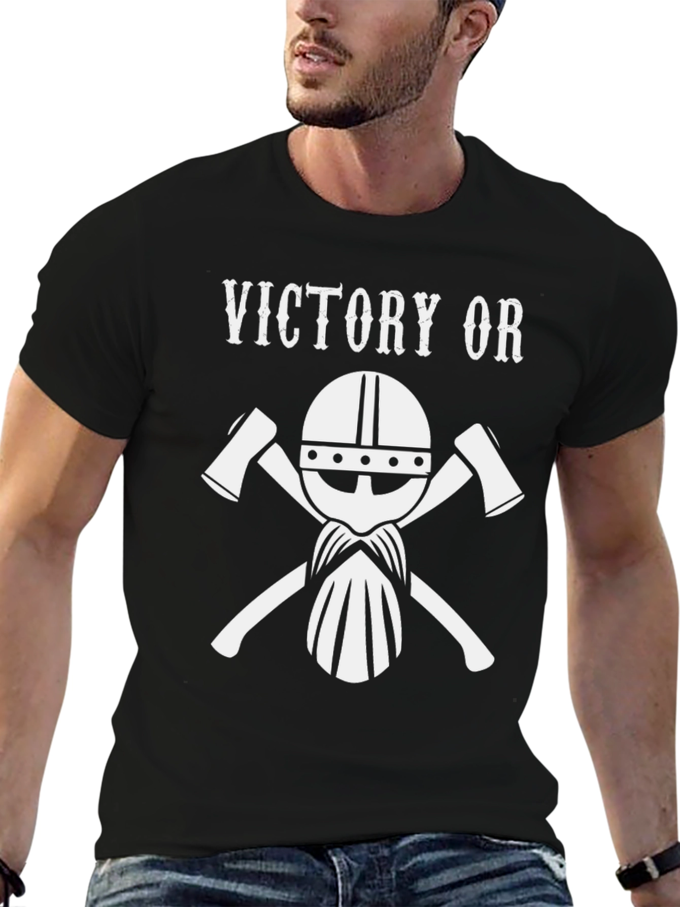 Victory or Valhalla Viking Axe T-Shirt