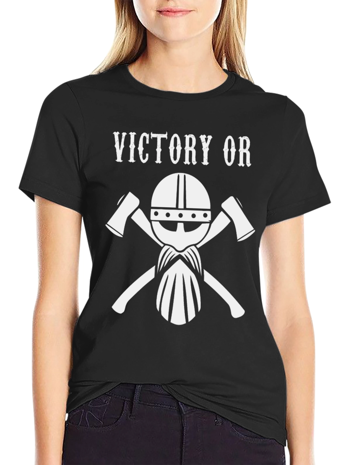 Victory or Valhalla Viking Axe T-Shirt