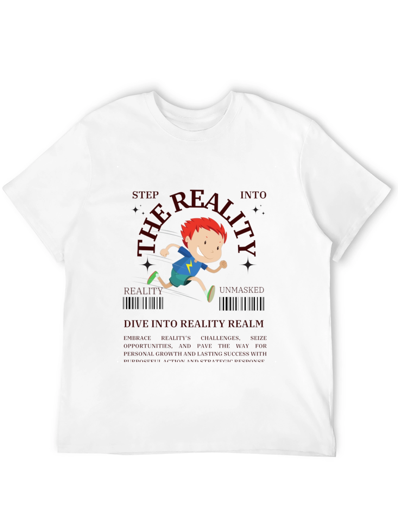 Dive into Reality Graphic Tee - Black Cotton Blend