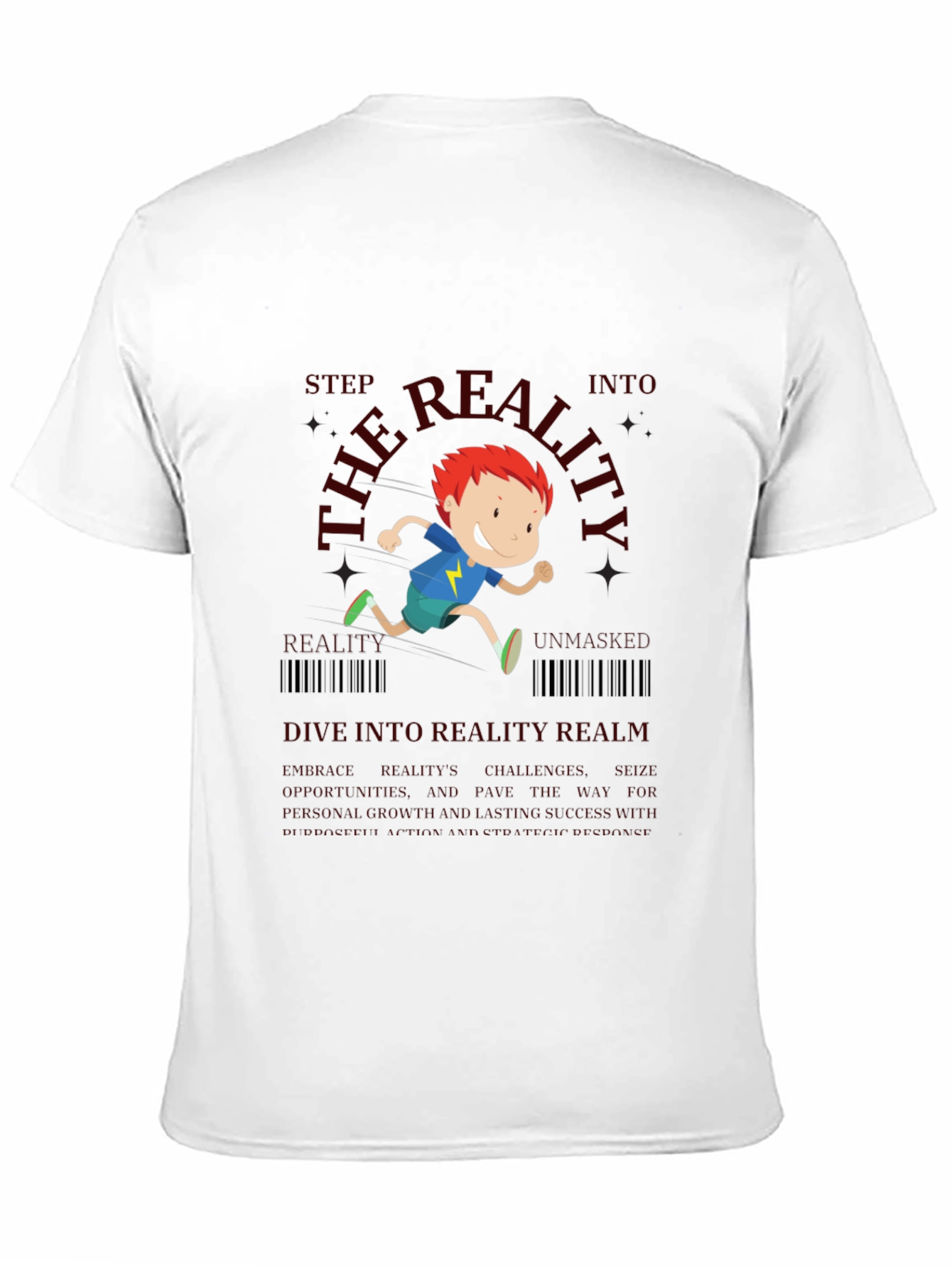 Dive into Reality Graphic Tee - Black Cotton Blend