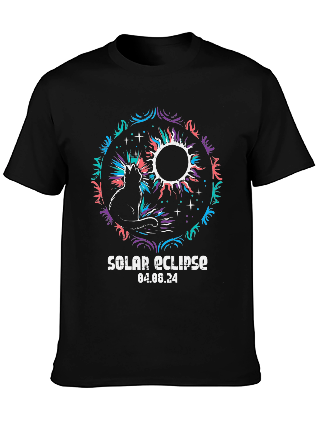 Solar Eclipse Cat T-Shirt - April 2024
