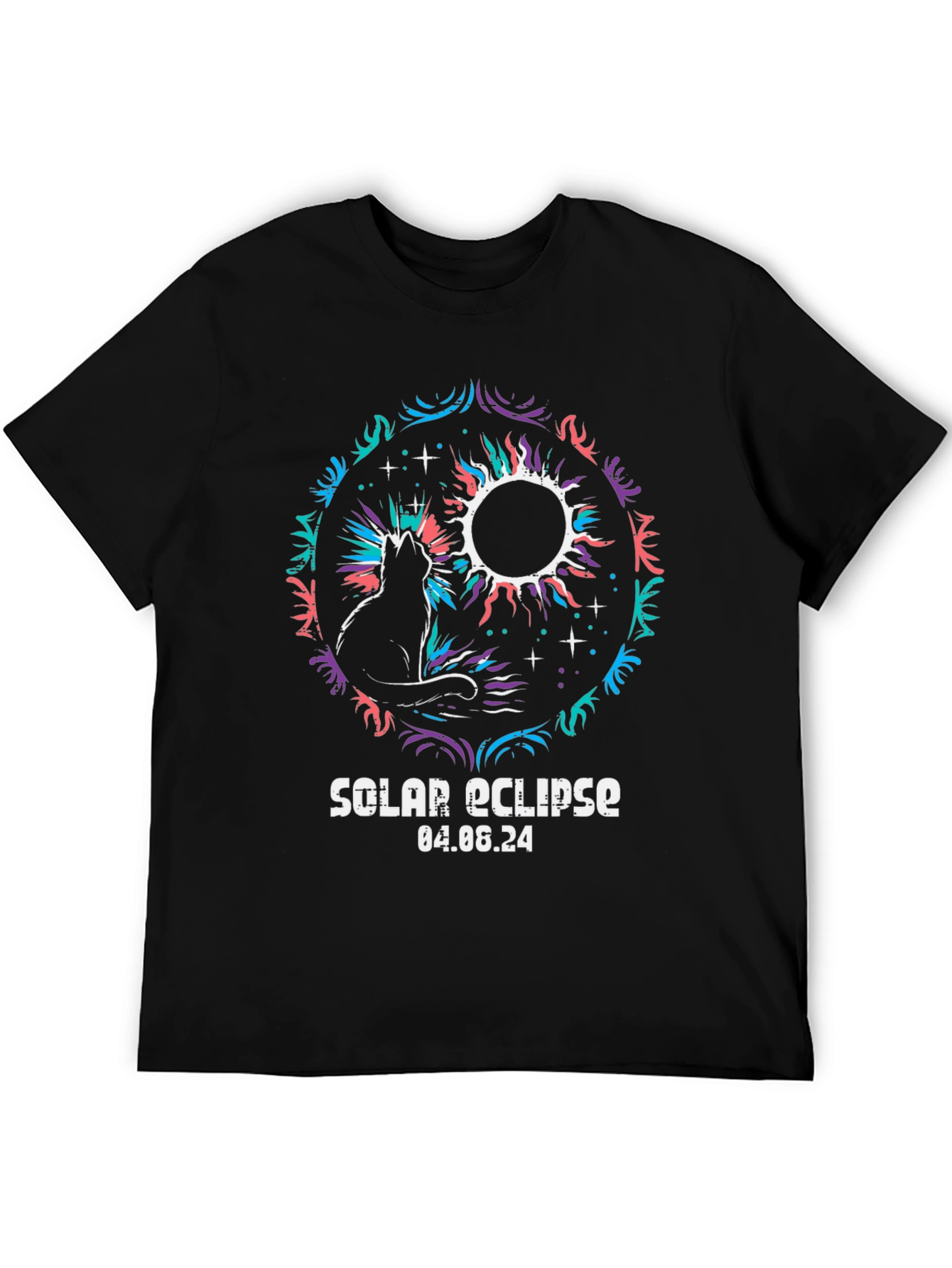 Solar Eclipse Cat T-Shirt - April 2024