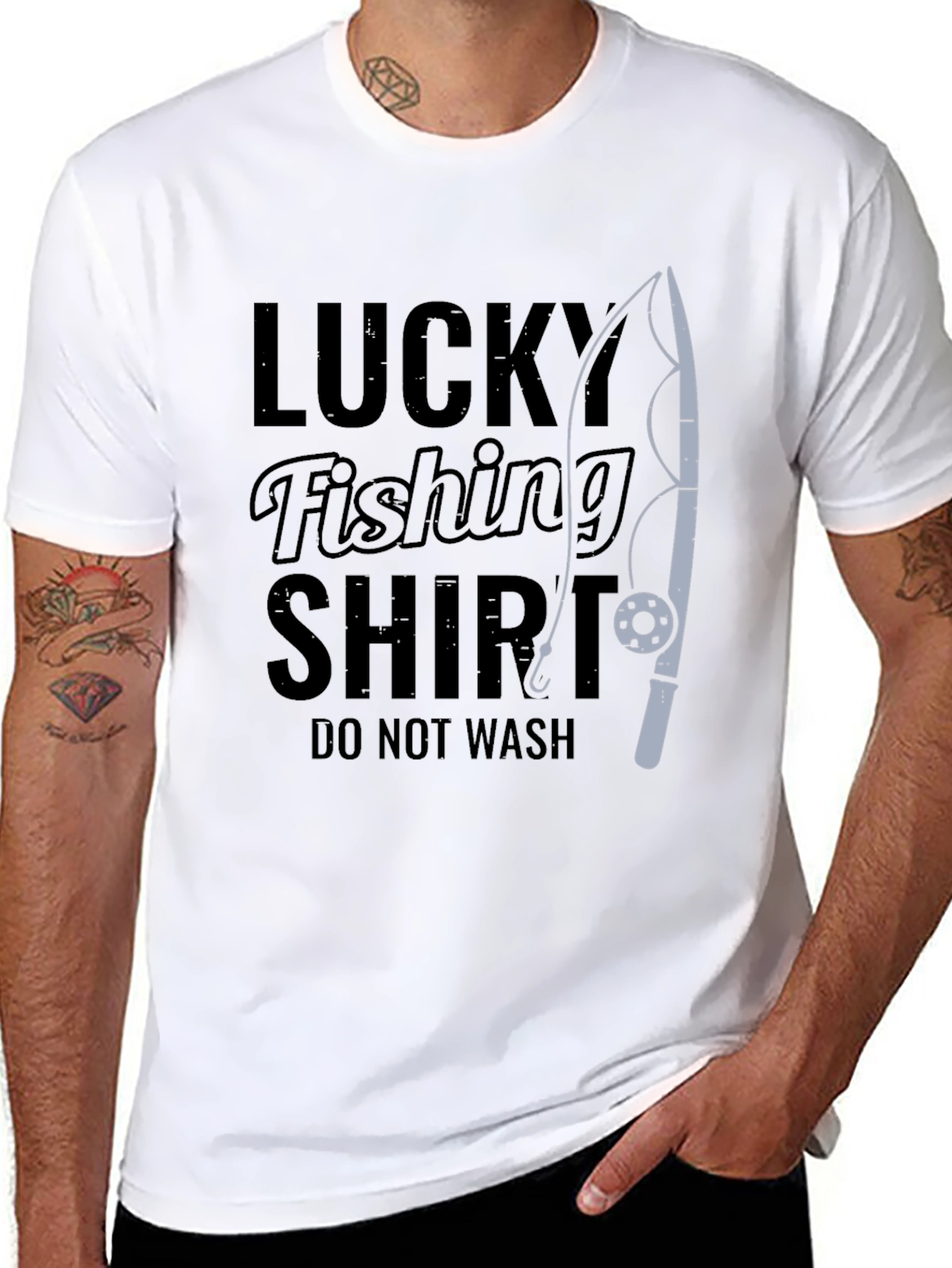 Lucky Fishing Shirt - Funny Graphic Tee