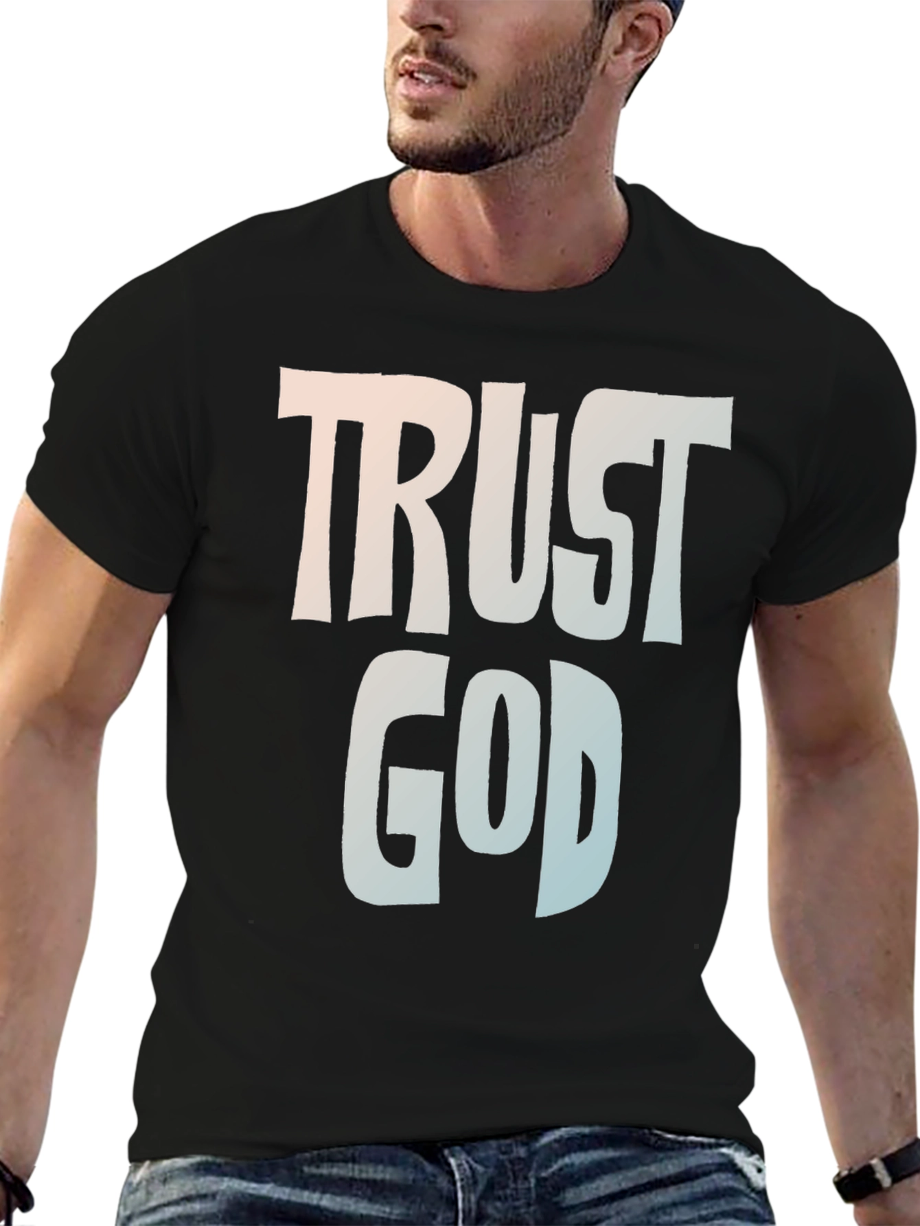 Trust God Graphic Tee - Faith-Based Apparel