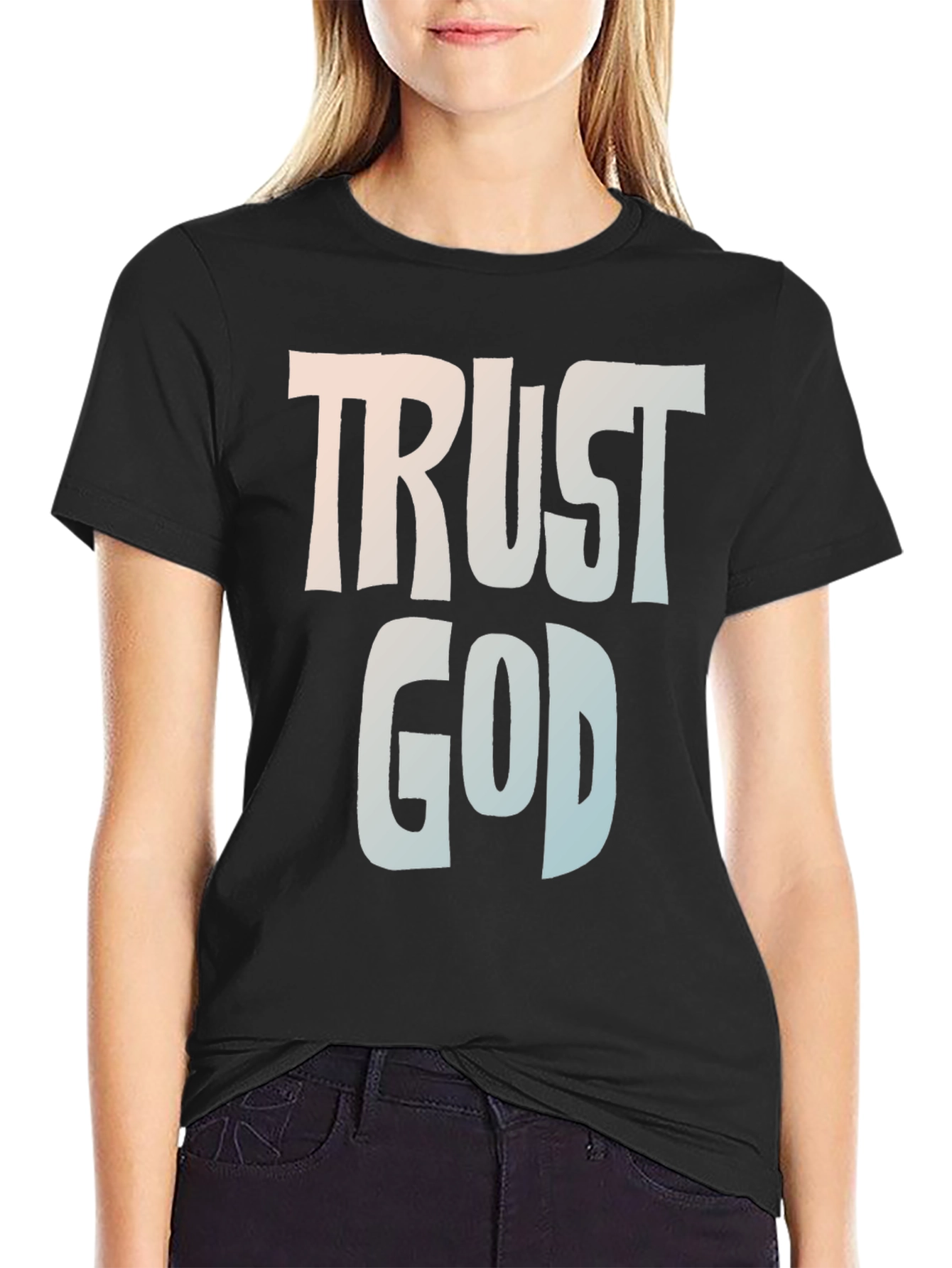 Trust God Graphic Tee - Faith-Based Apparel