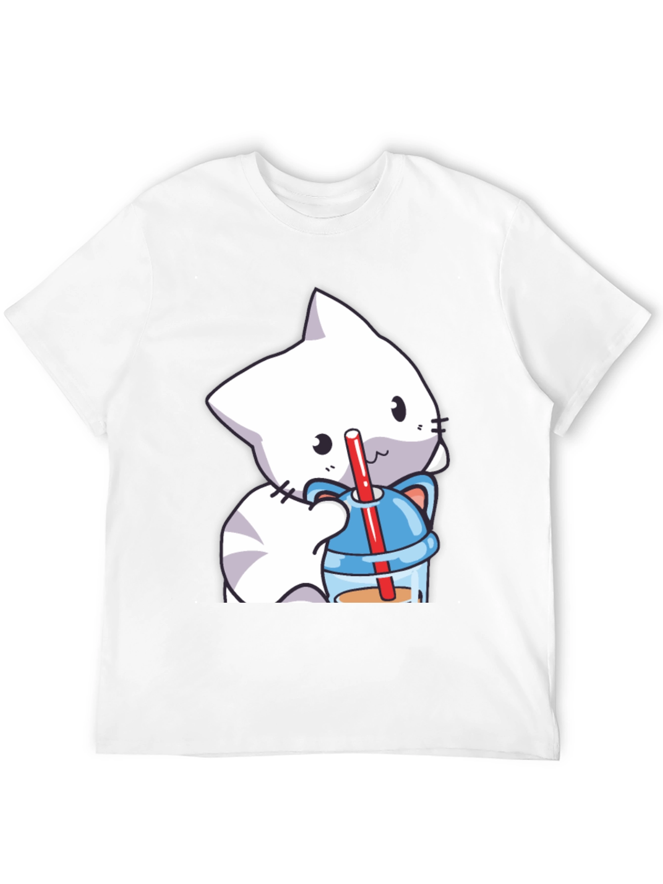 Cute Cat Boba T-Shirt - Kawaii Style