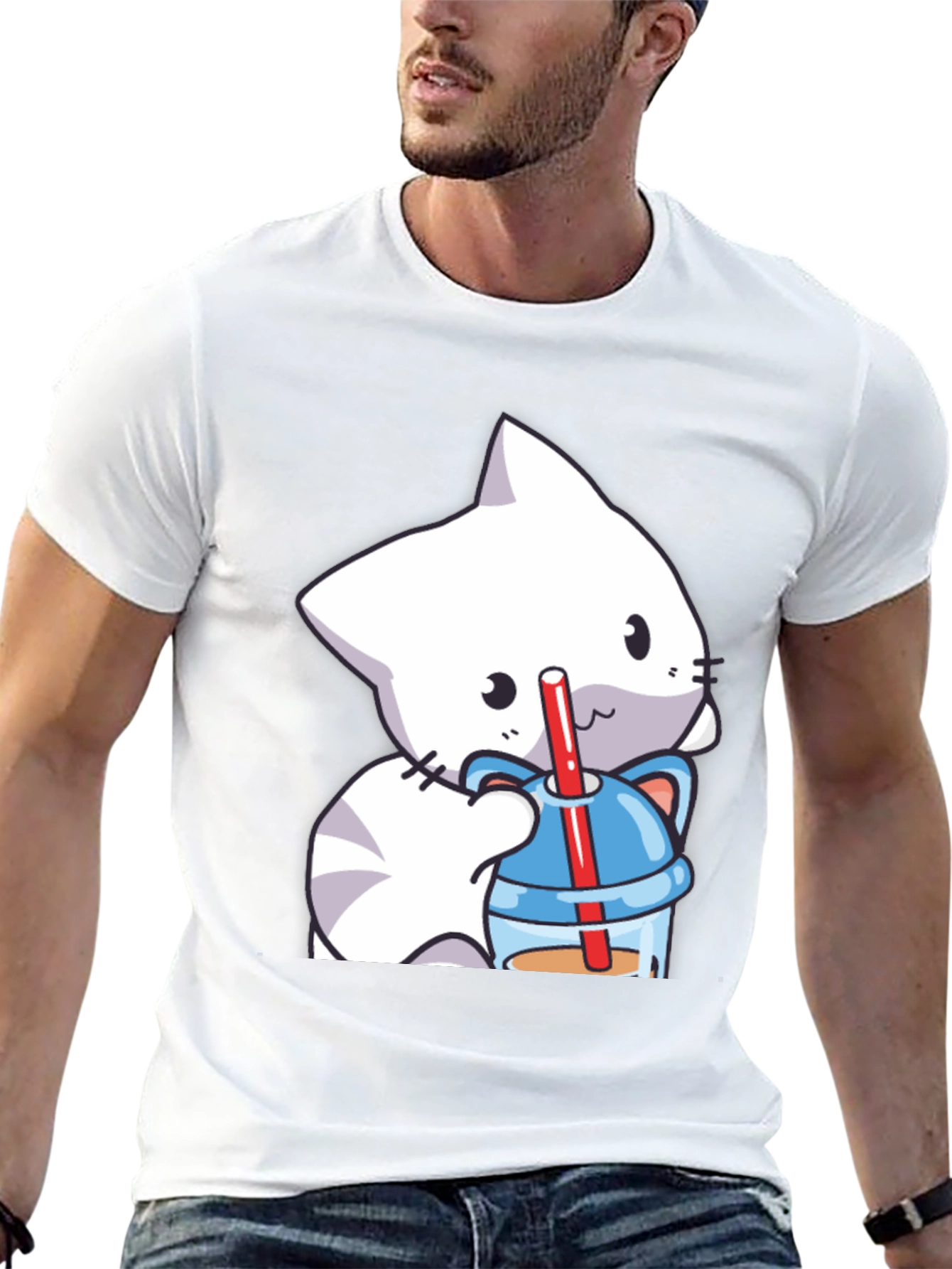 Cute Cat Boba T-Shirt - Kawaii Style