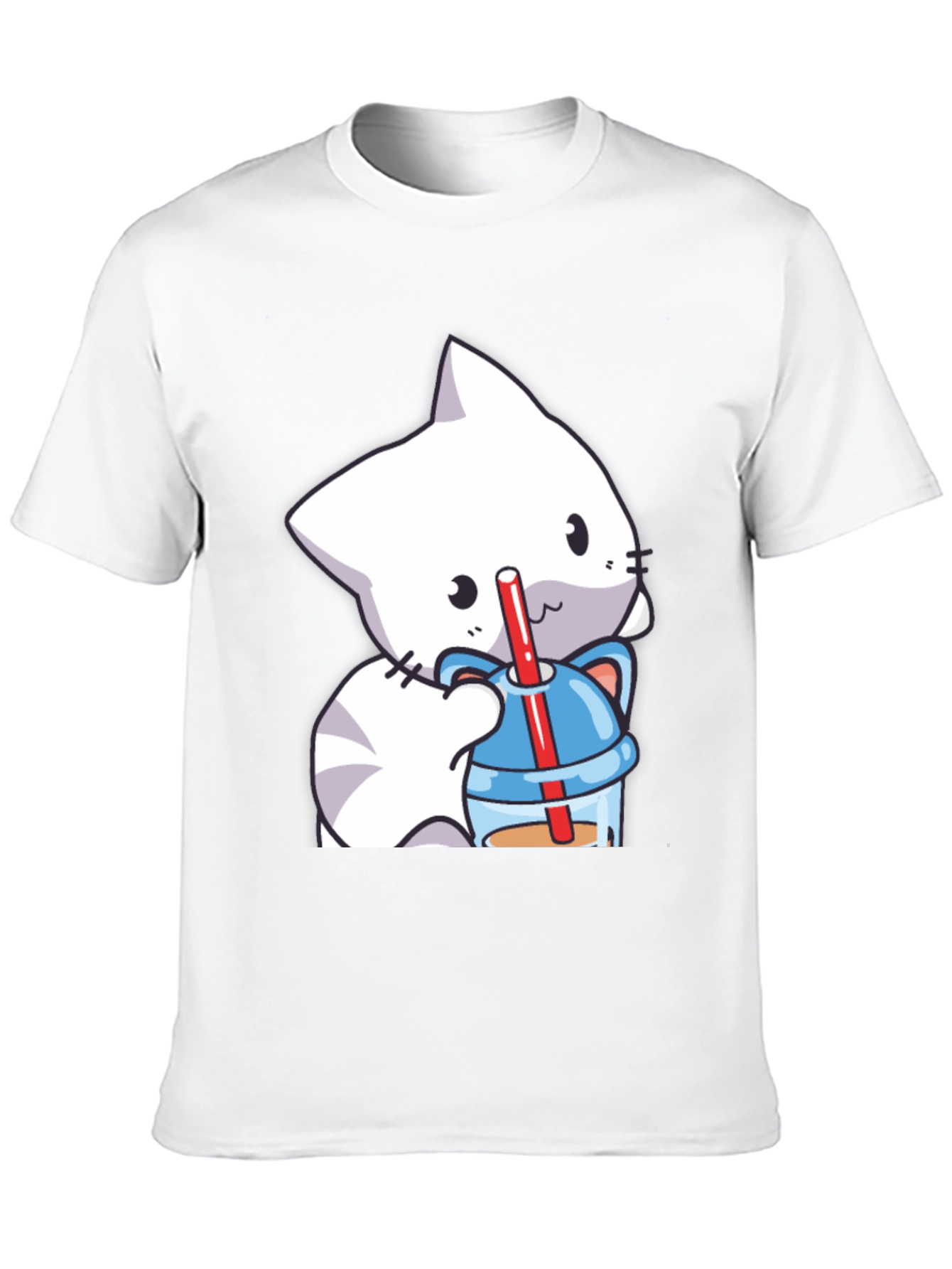 Cute Cat Boba T-Shirt - Kawaii Style
