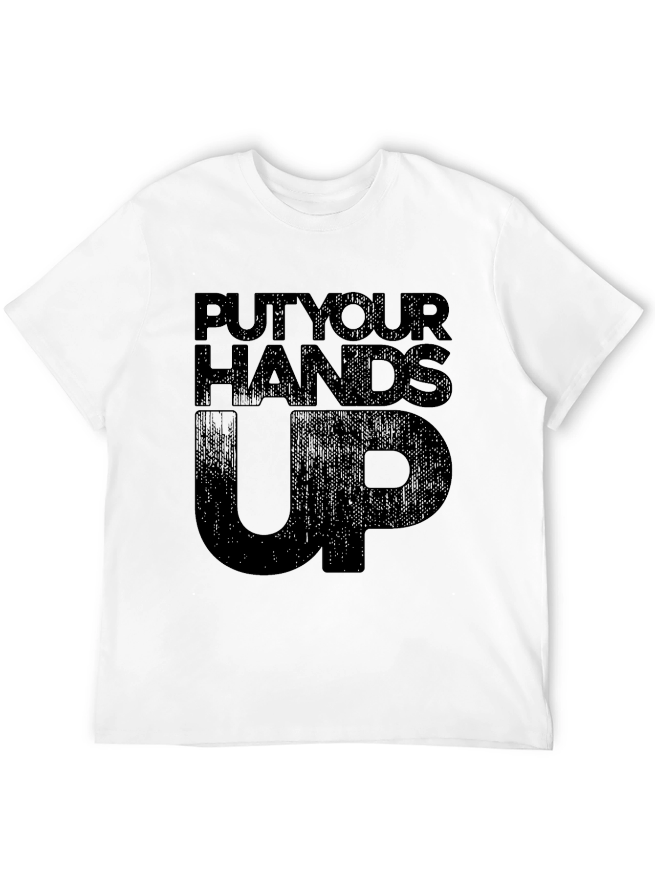 Put Your Hands Up Black Graphic Tee