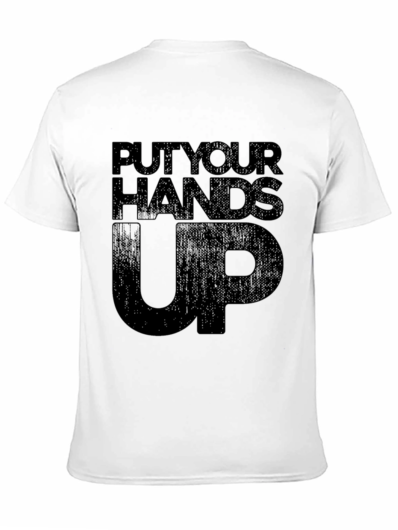 Put Your Hands Up Black Graphic Tee