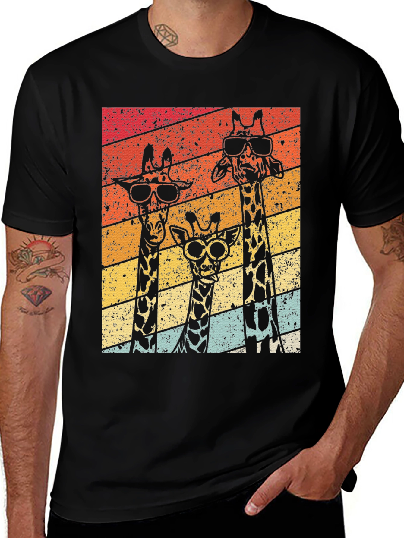 Retro Giraffe T-Shirt - Cool Animal Tee