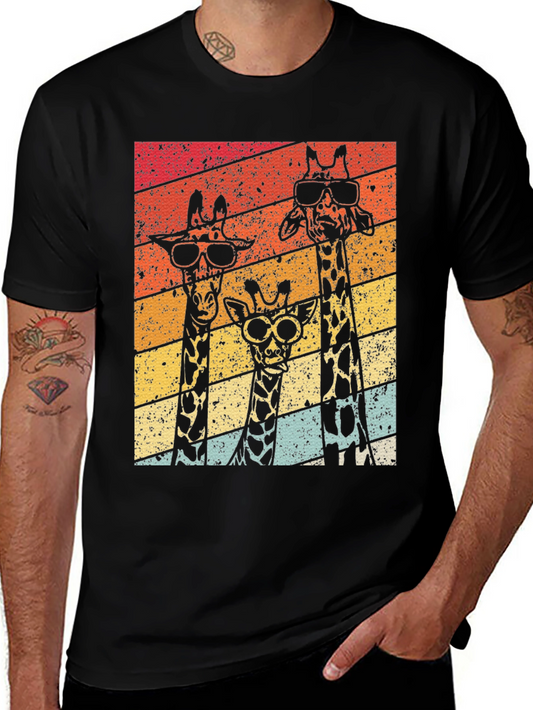 Retro Giraffe T-Shirt - Cool Animal Tee