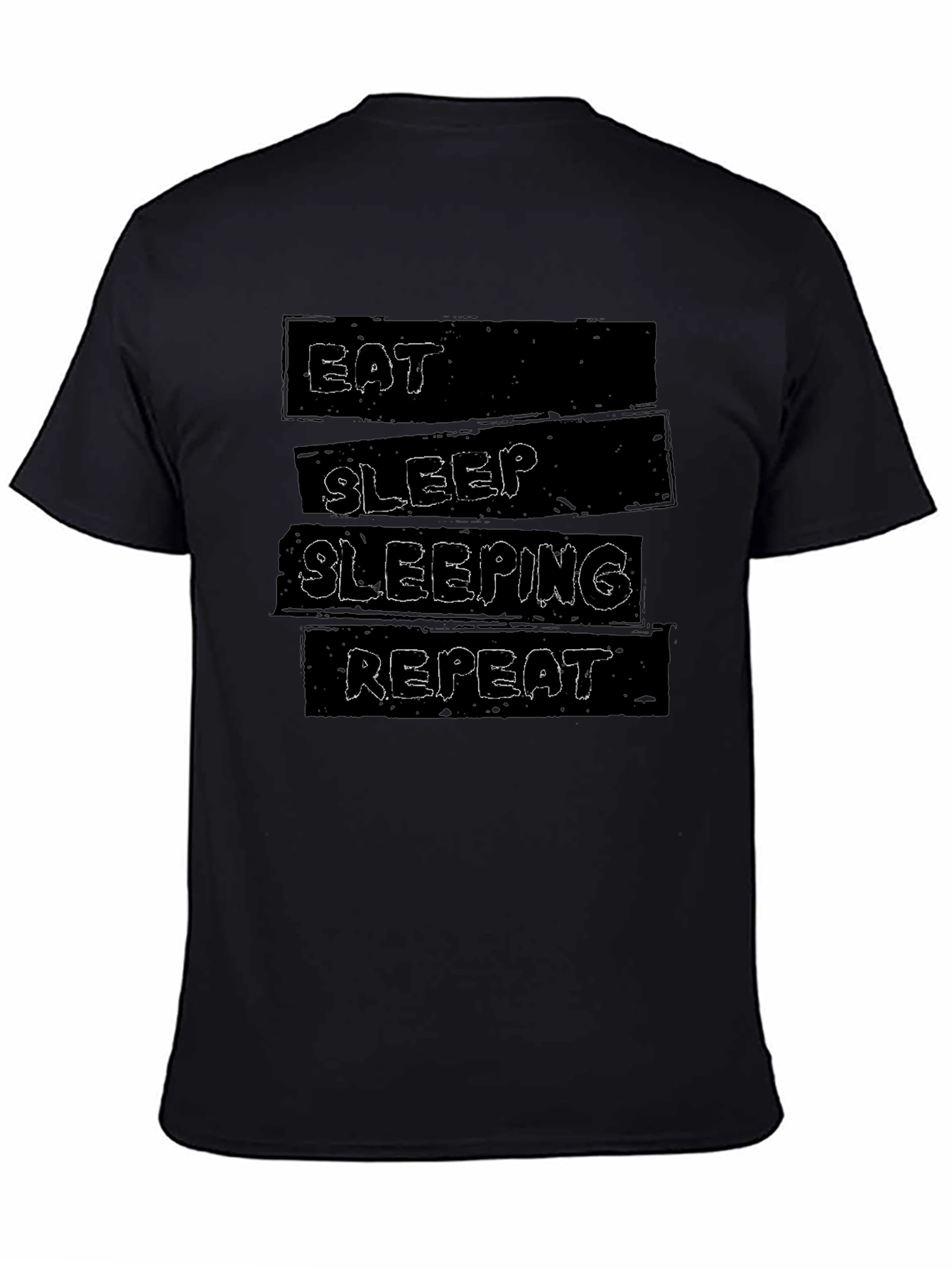Eat Sleep Sleeping Repeat Black Graphic Tee